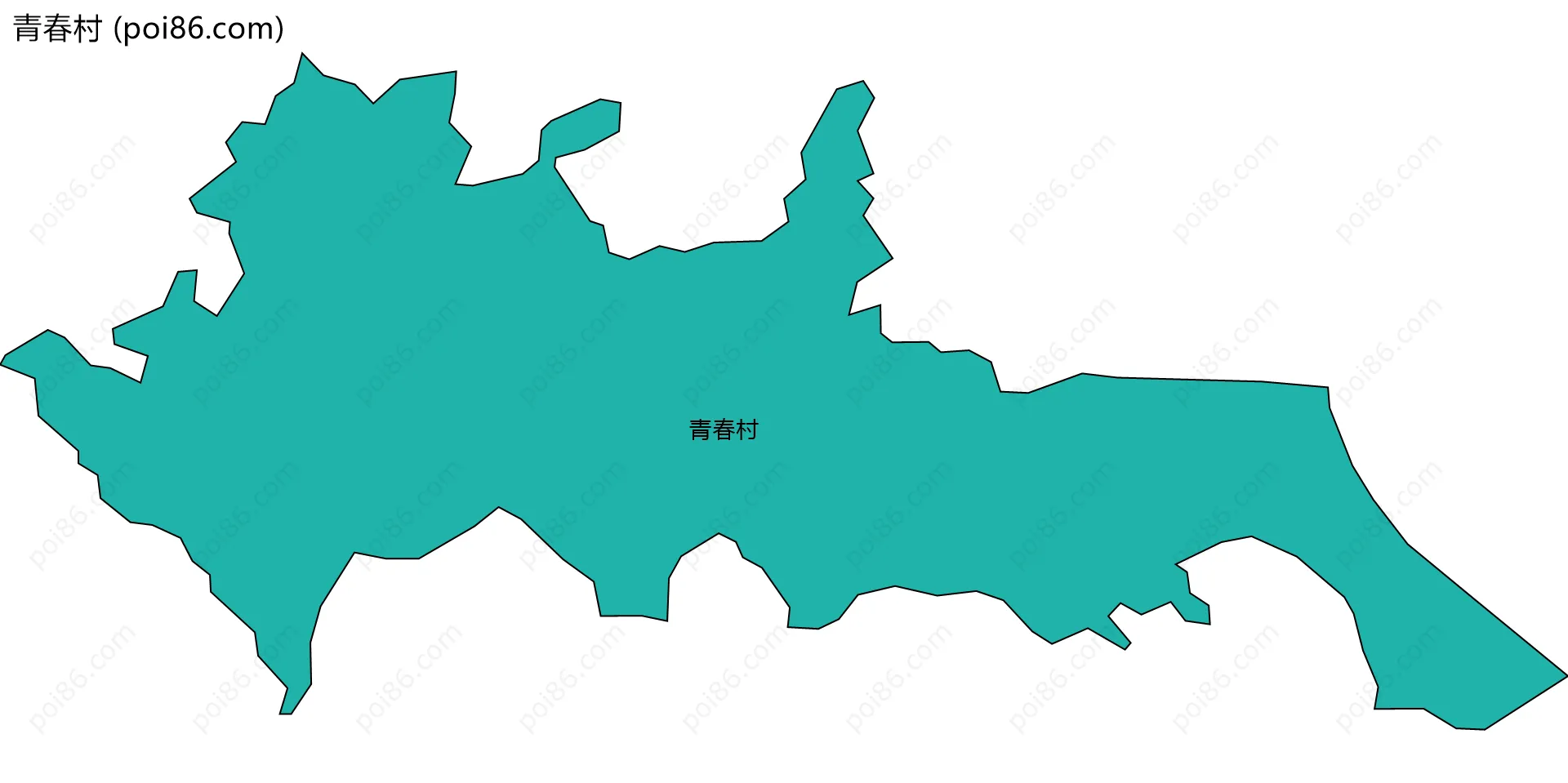 青春村边界地图