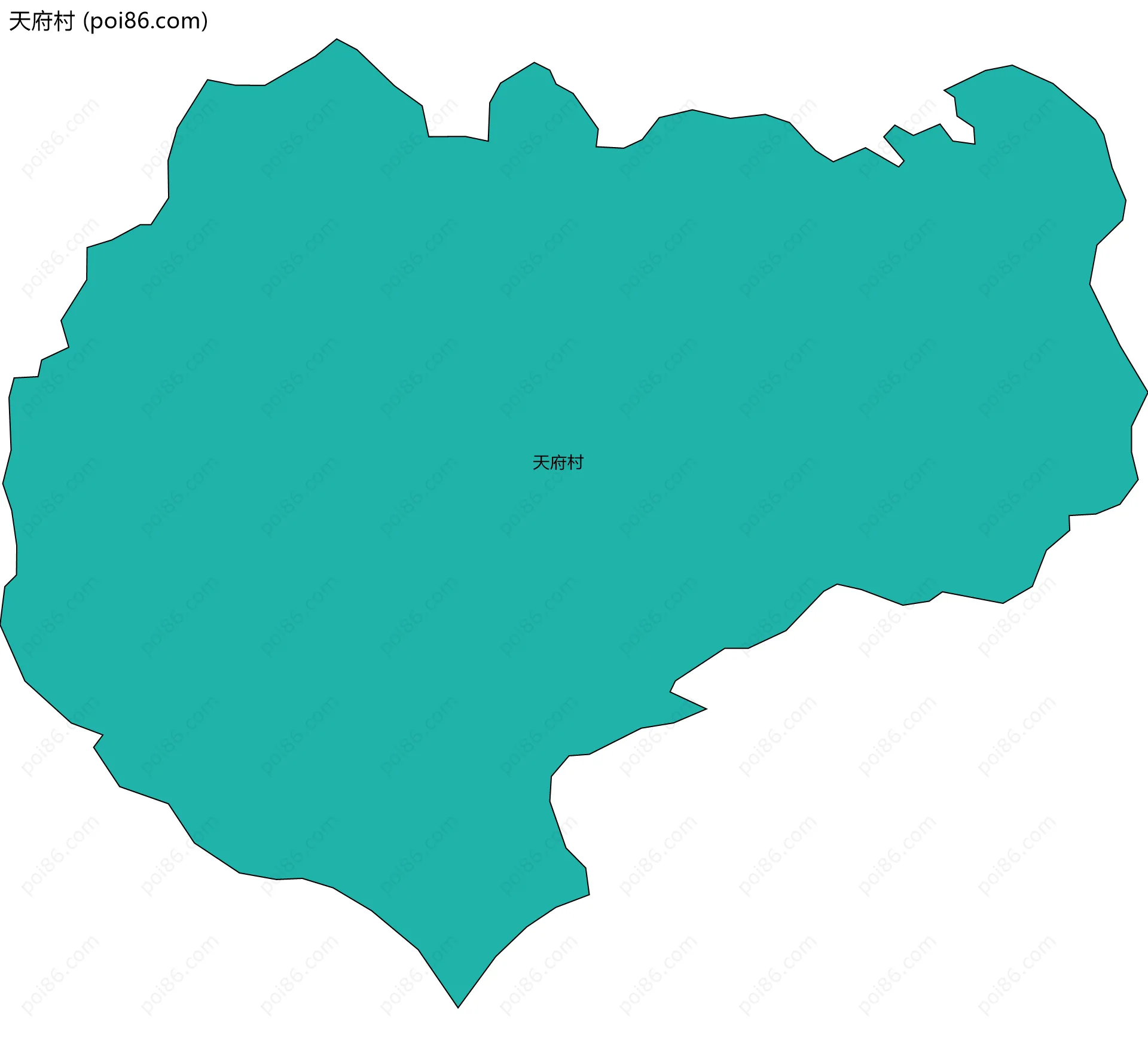 天府村边界地图