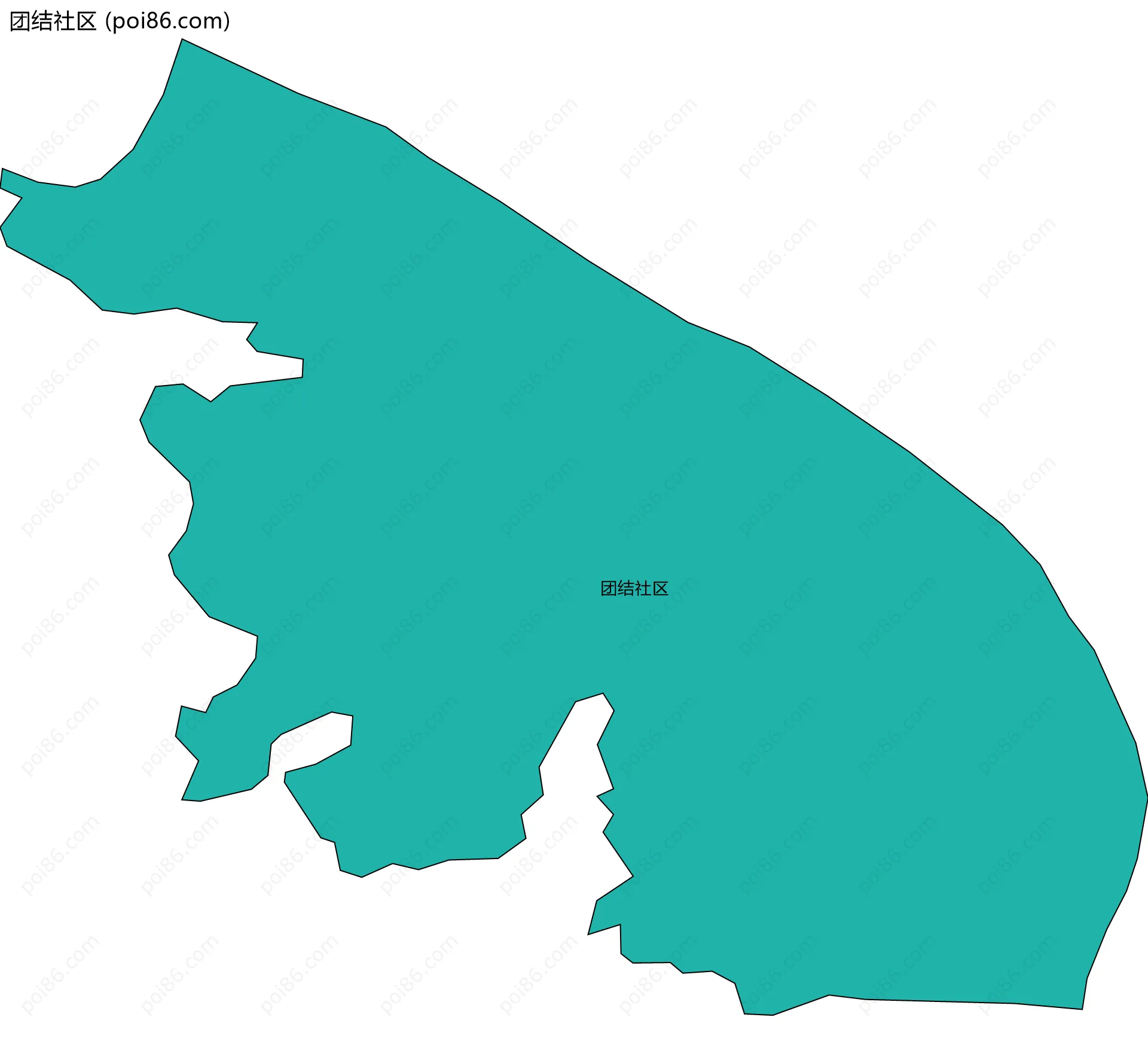 团结社区边界地图