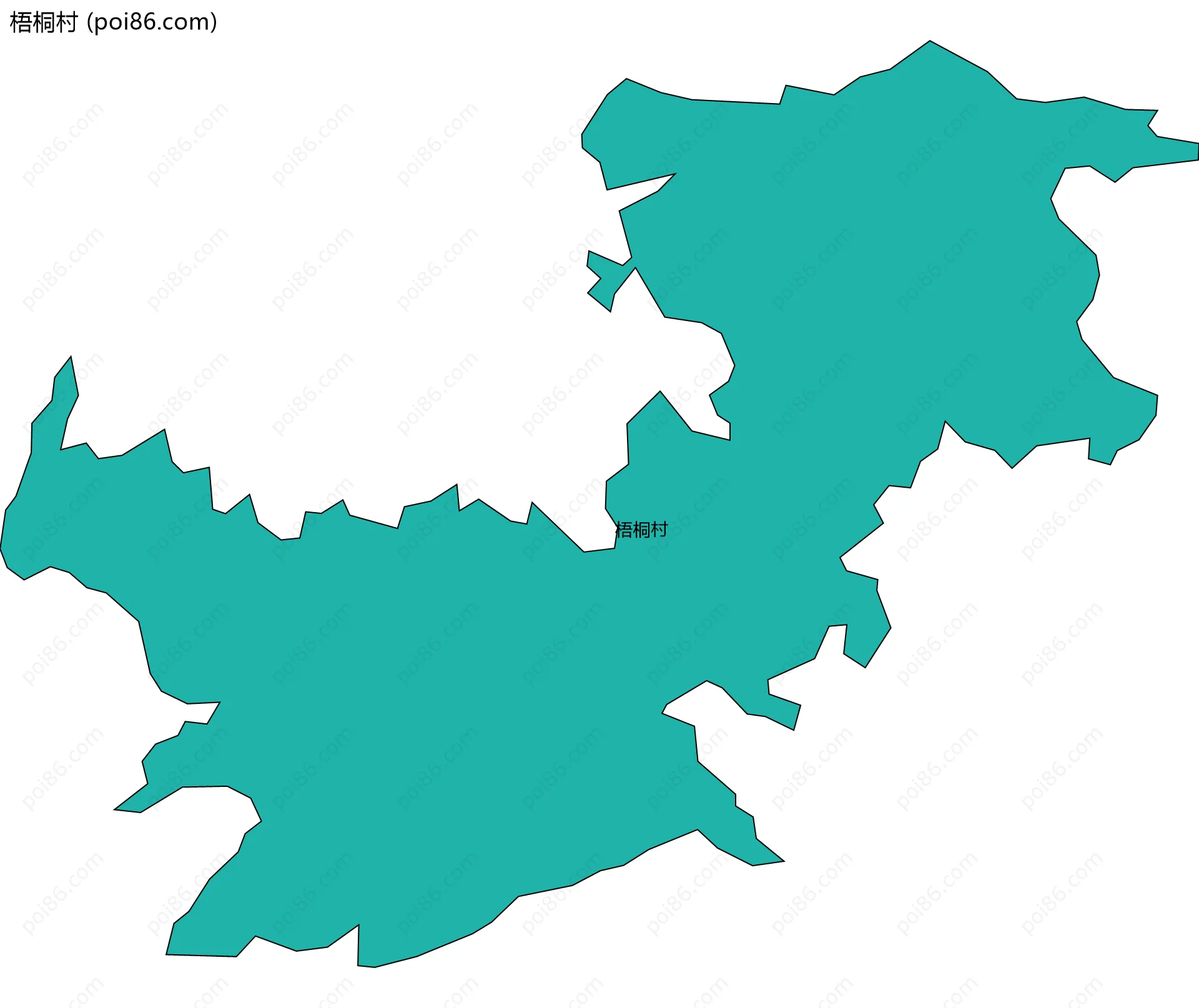 梧桐村边界地图