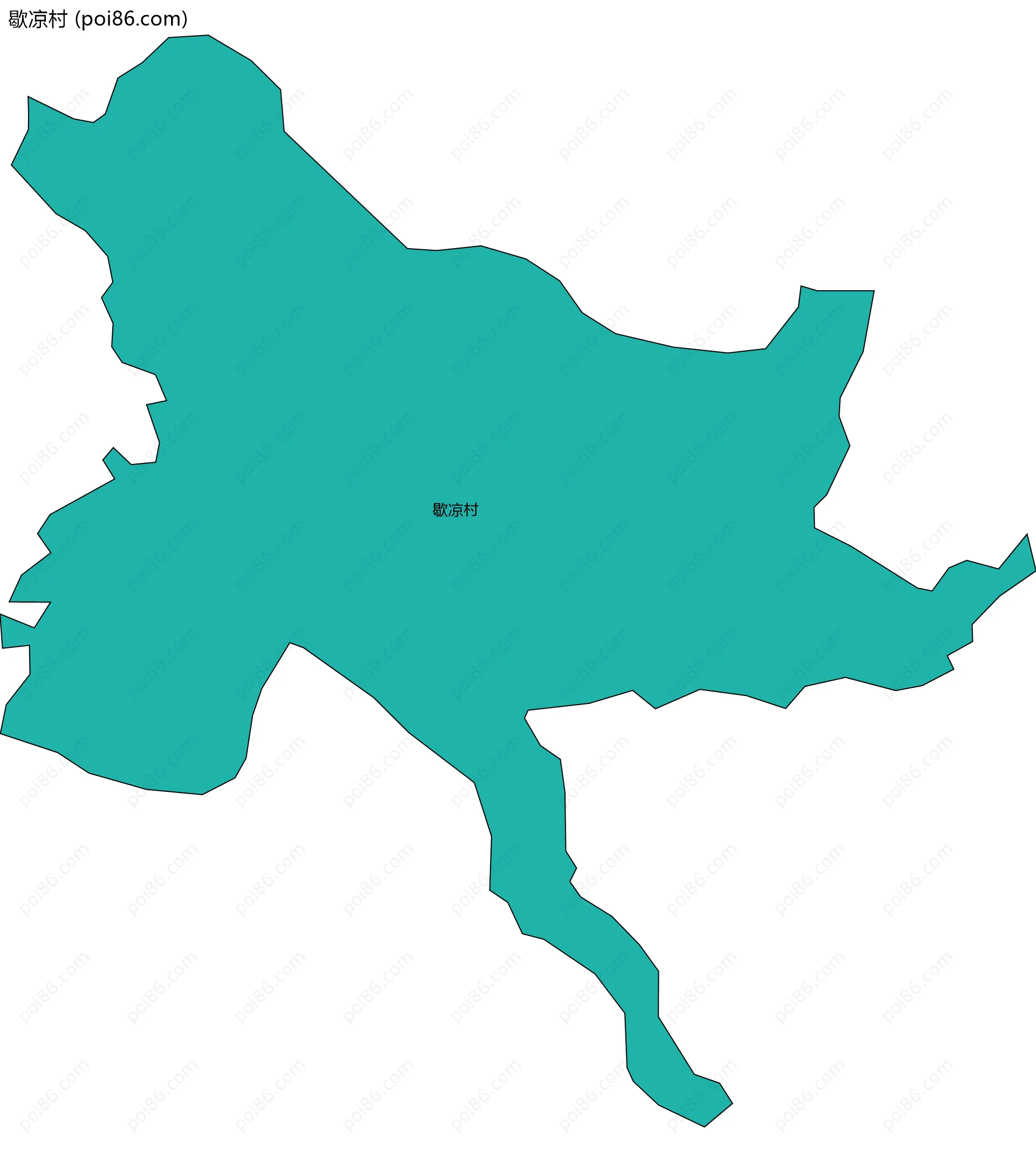 歇凉村边界地图