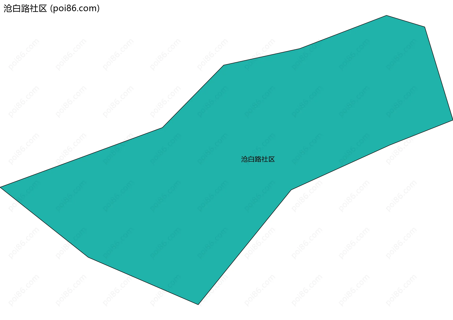 沧白路社区边界地图
