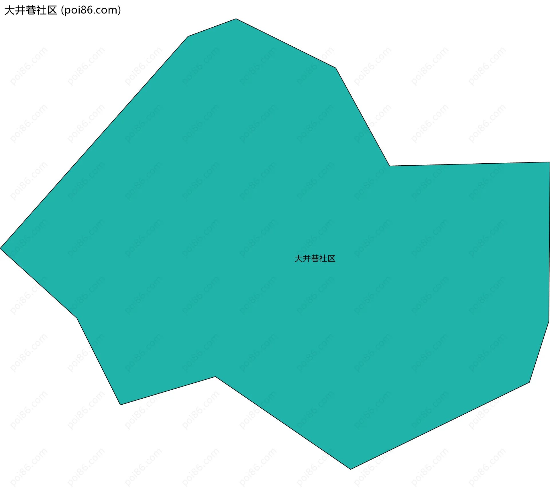 大井巷社区边界地图