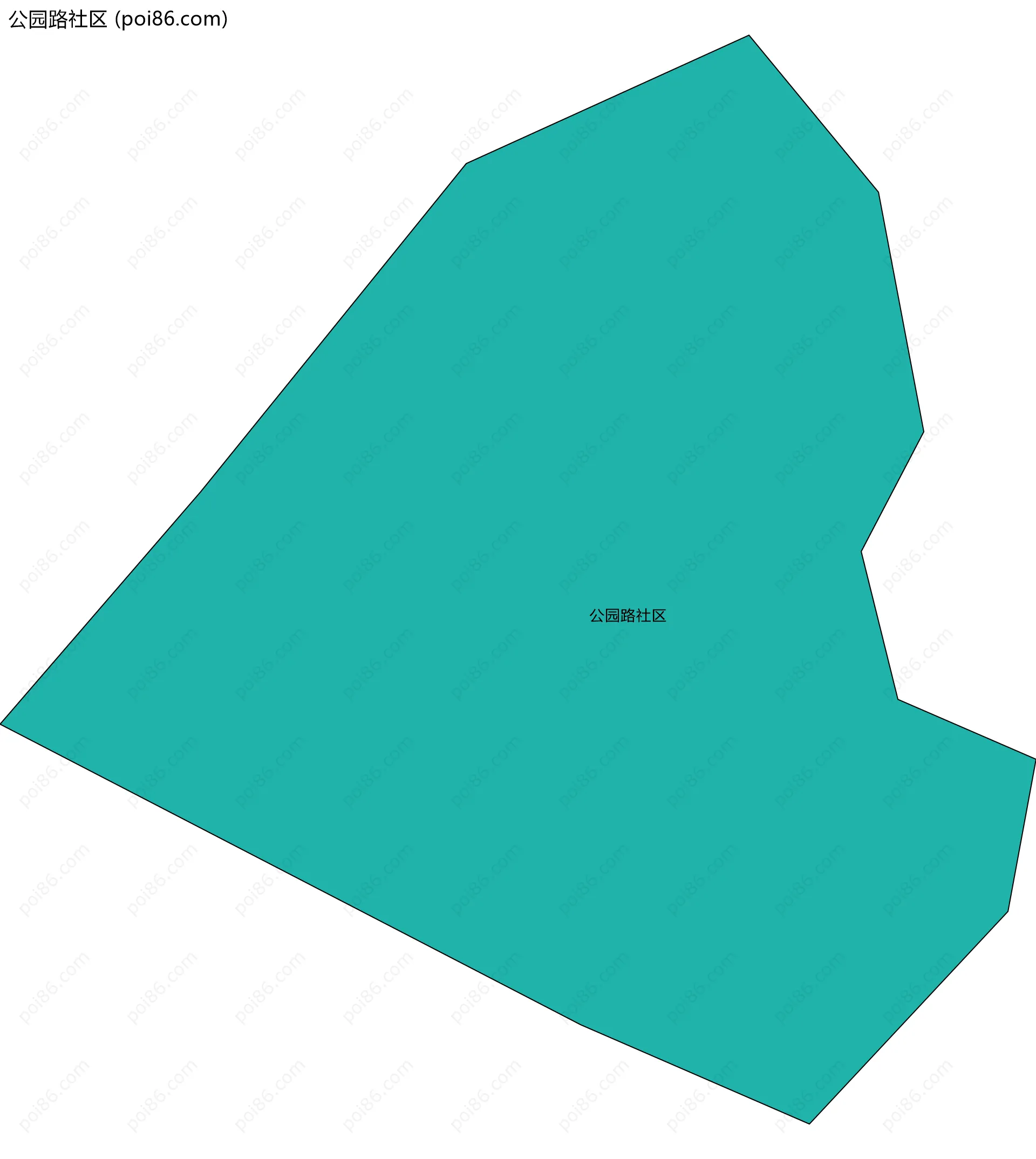 公园路社区边界地图