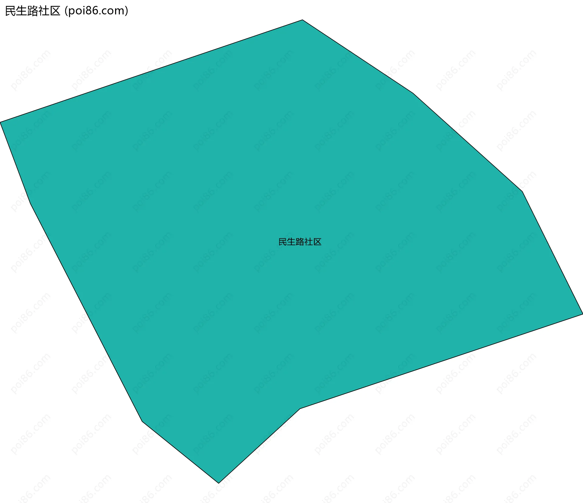 民生路社区边界地图