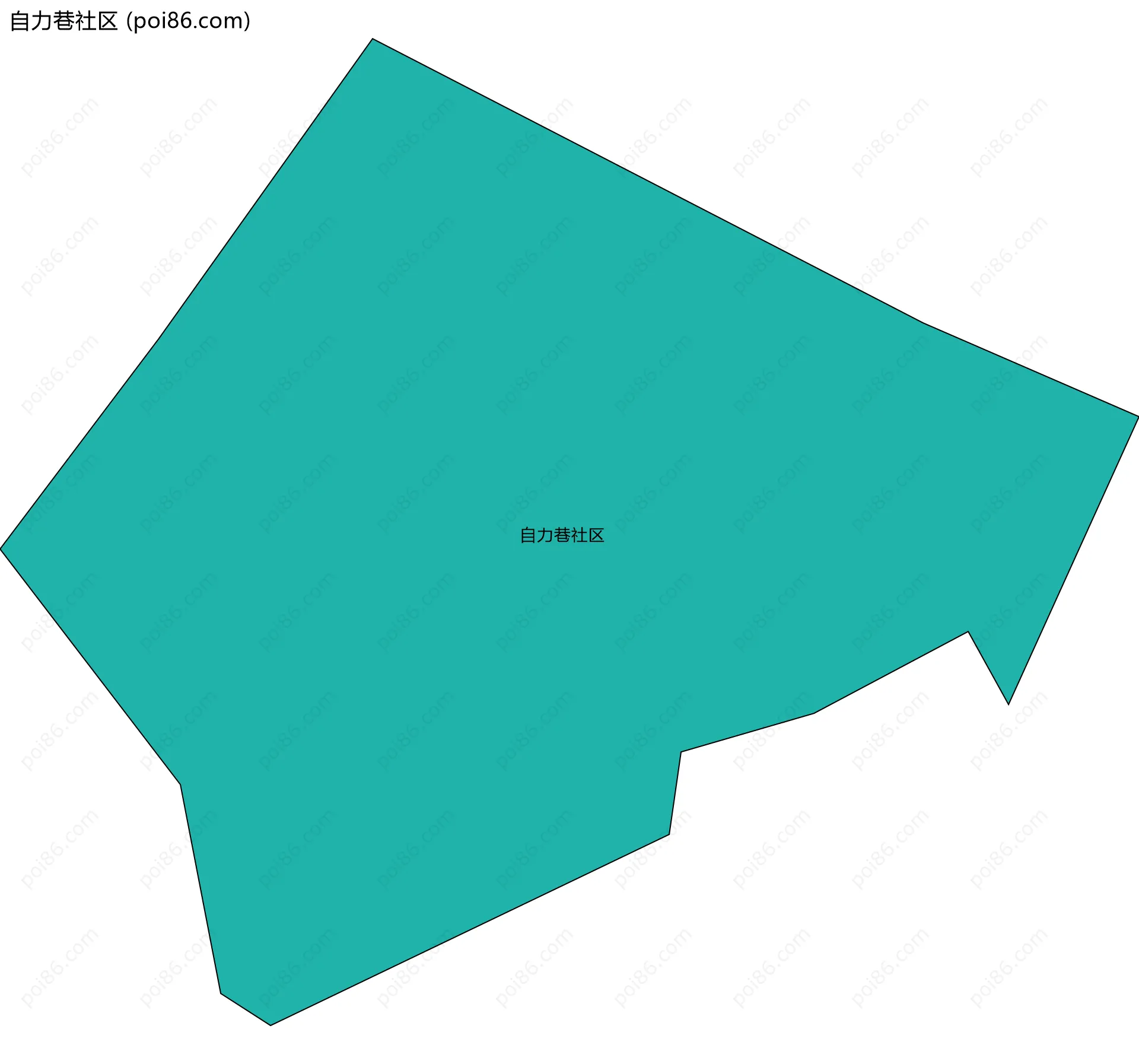 自力巷社区边界地图