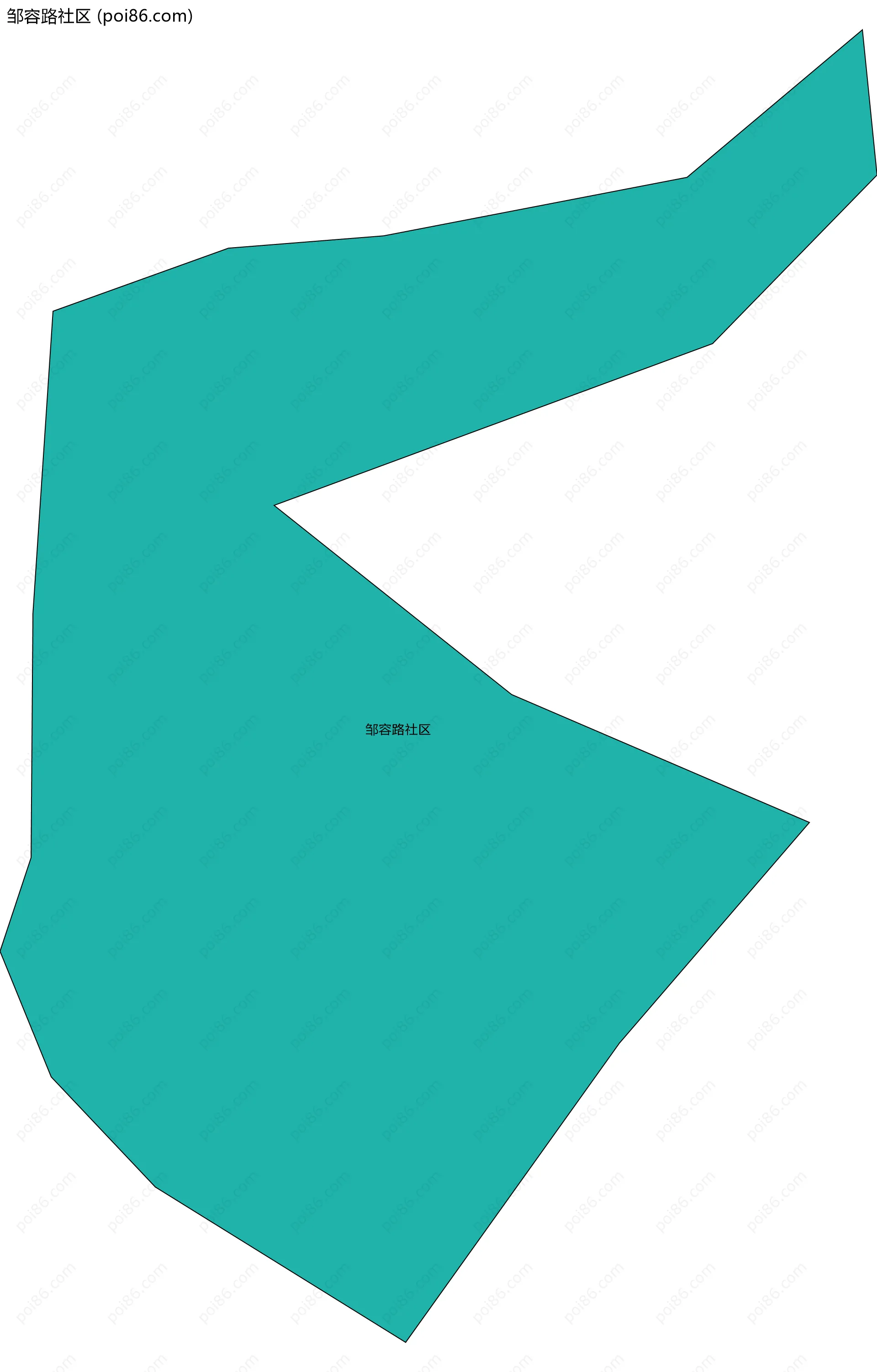 邹容路社区边界地图