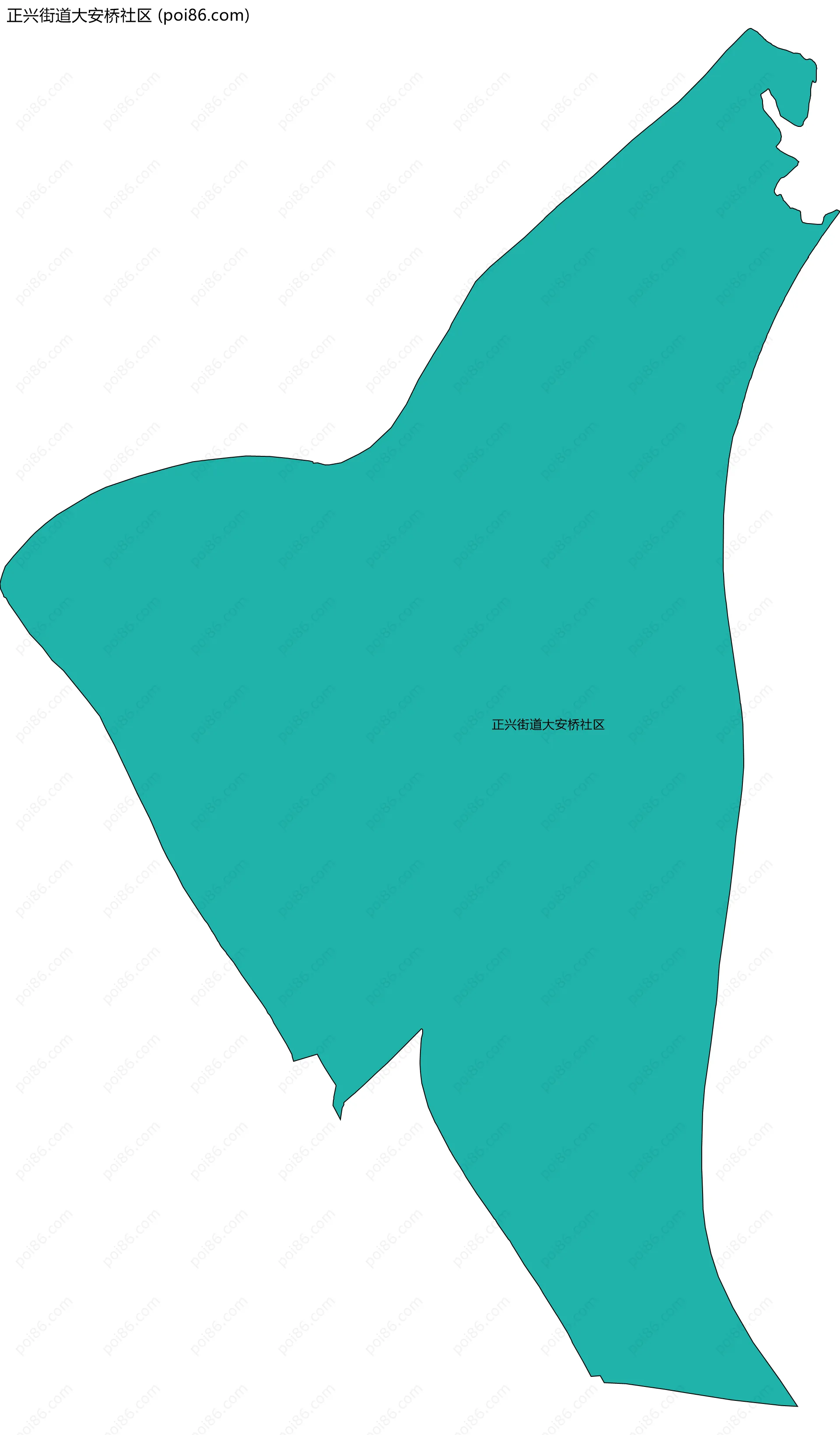 正兴街道大安桥社区边界地图