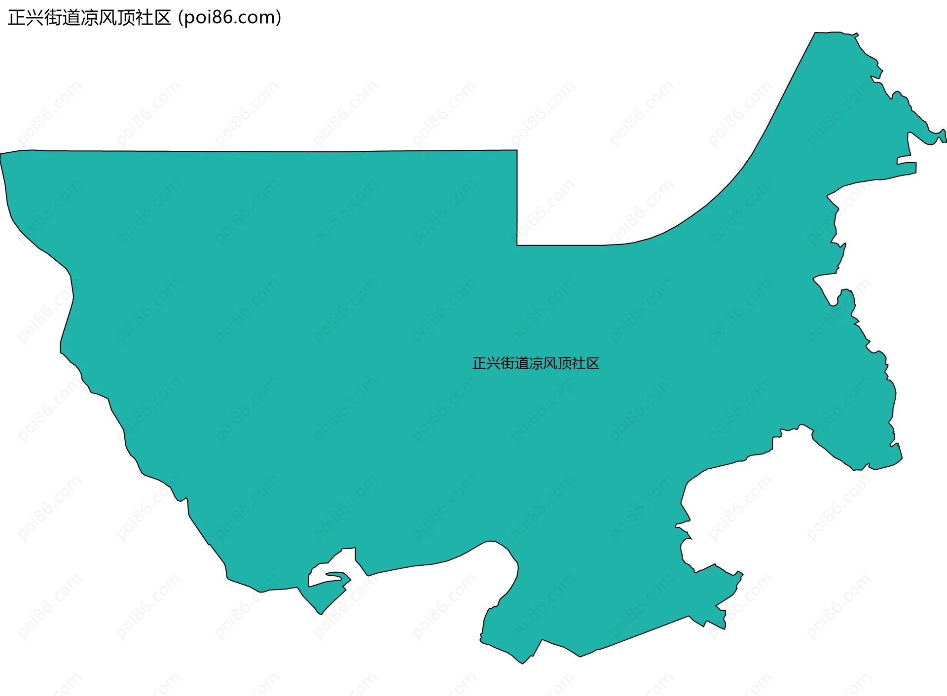 正兴街道凉风顶社区边界地图