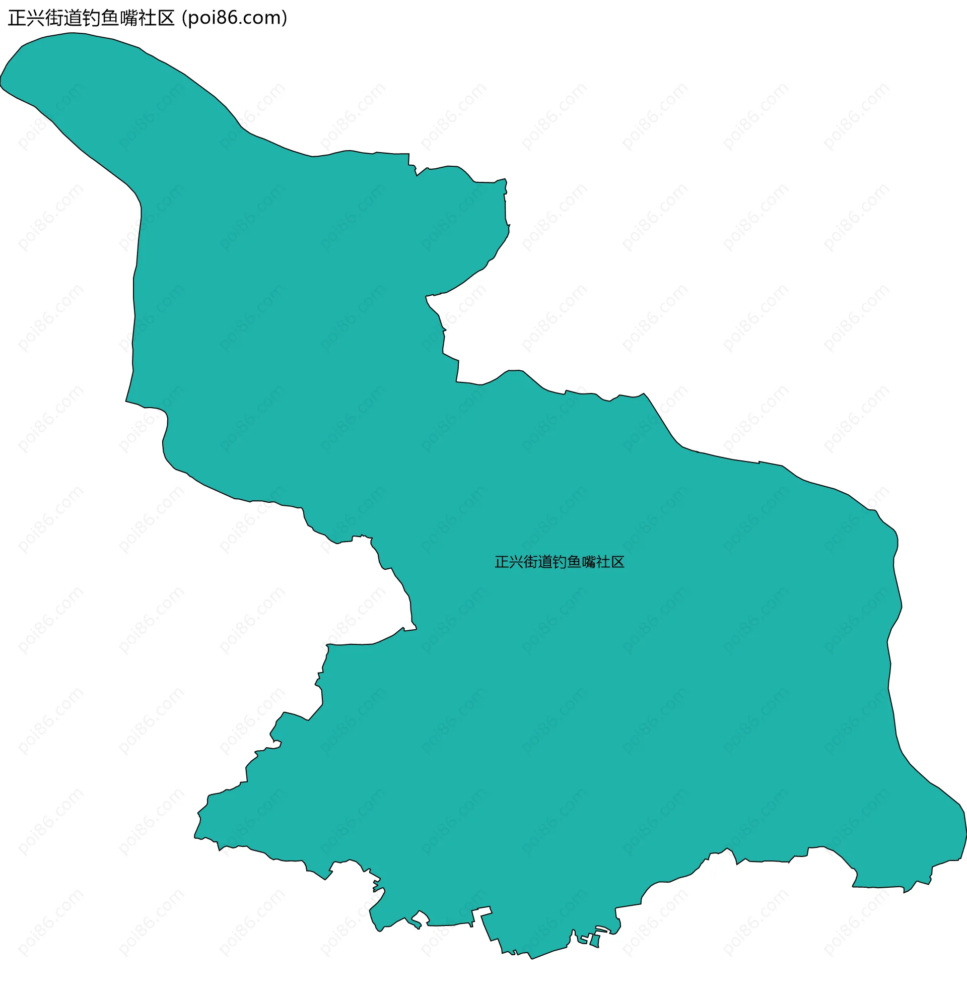正兴街道钓鱼嘴社区边界地图