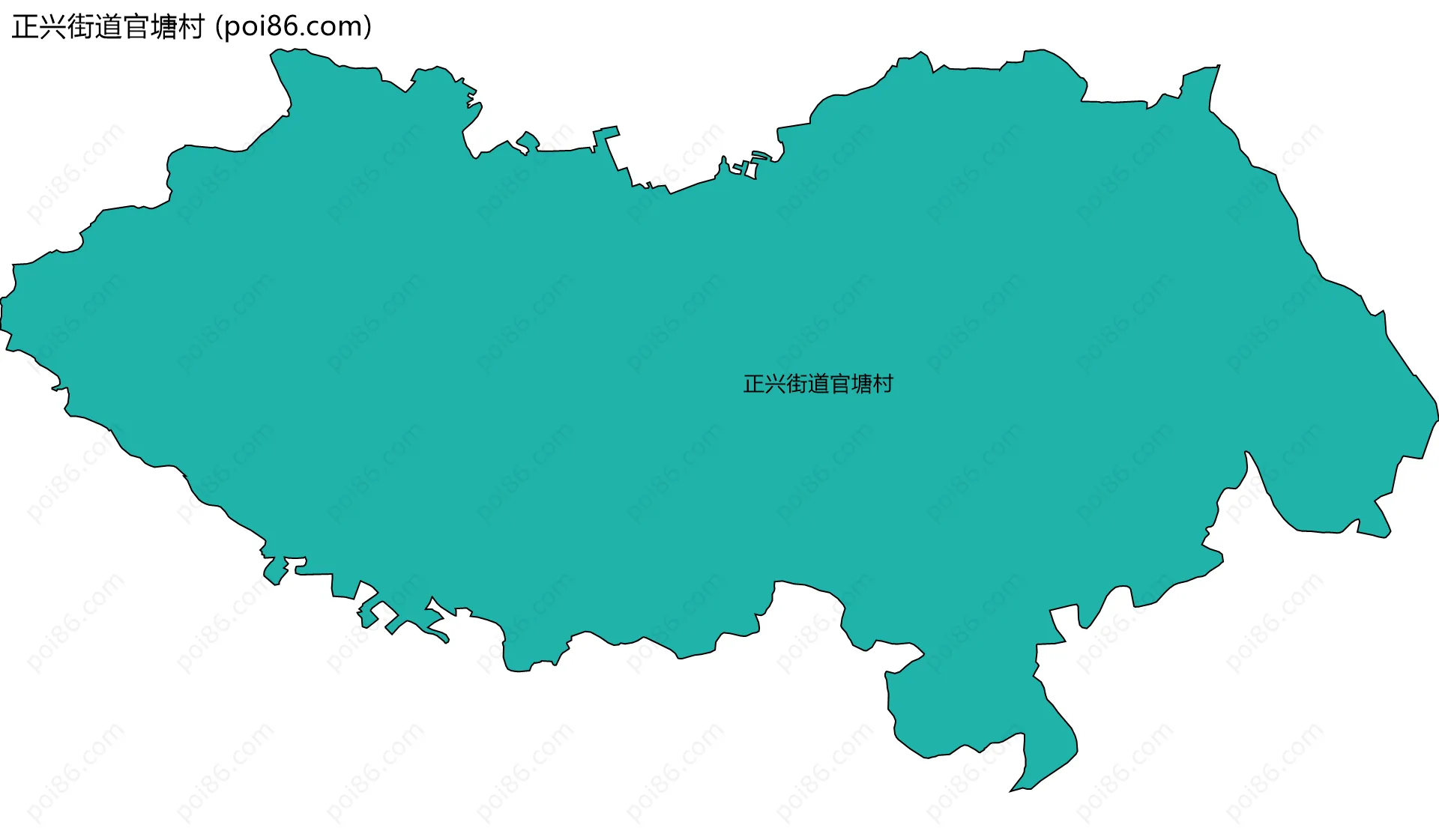 正兴街道官塘村边界地图