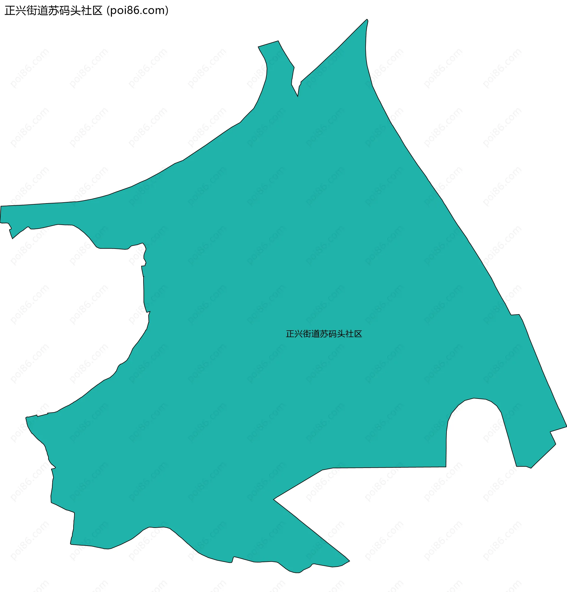 正兴街道苏码头社区边界地图