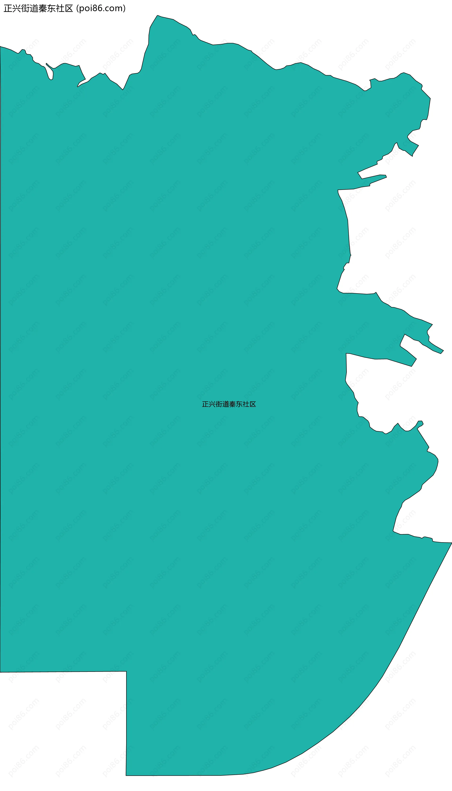 正兴街道秦东社区边界地图