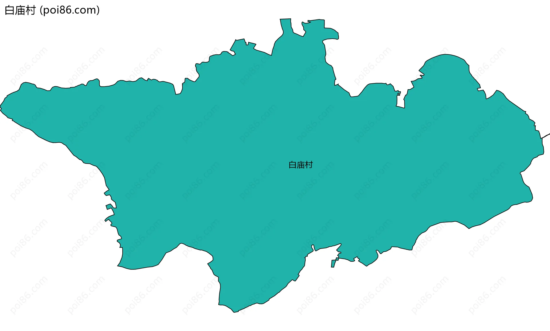 白庙村边界地图