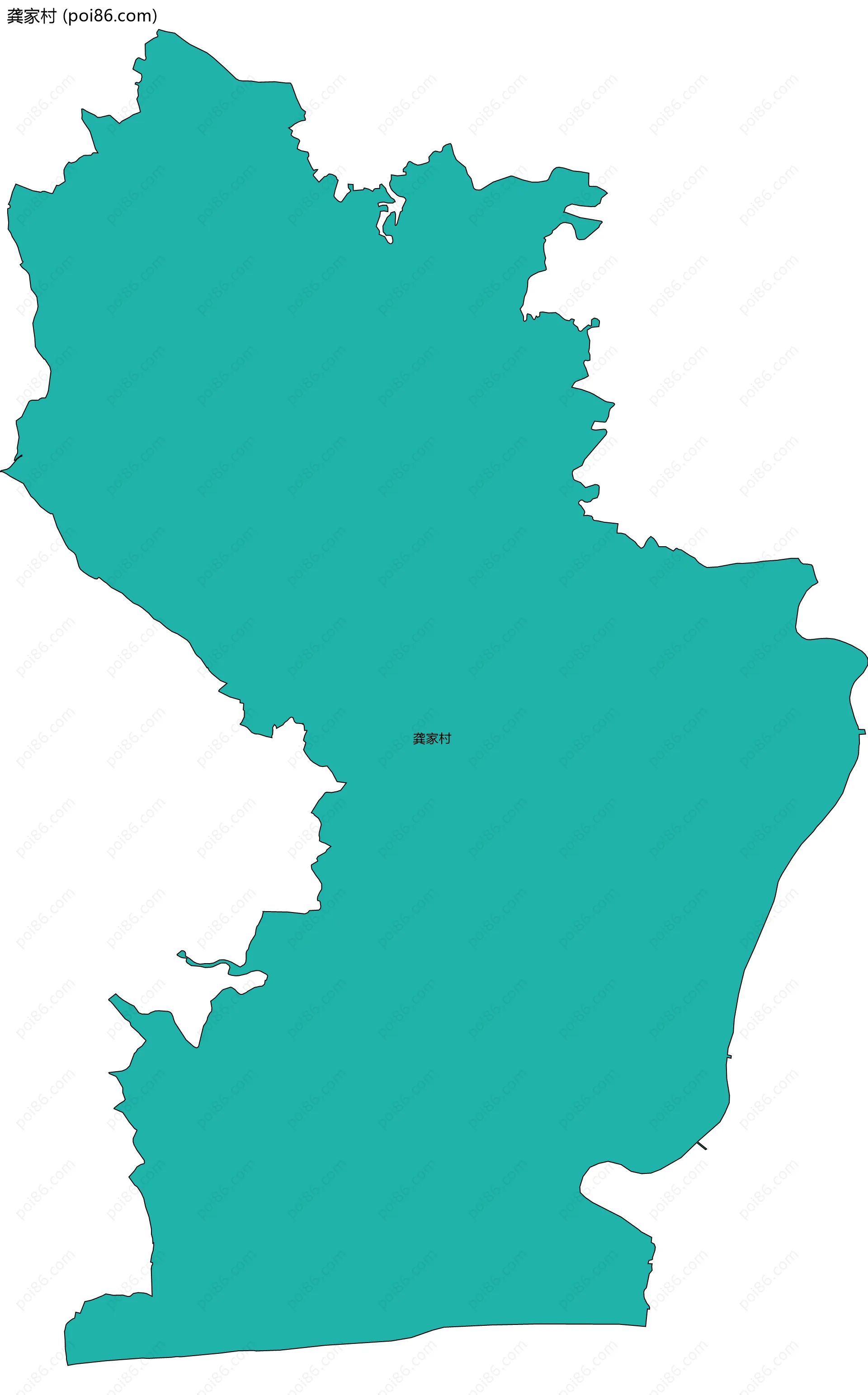 龚家村边界地图