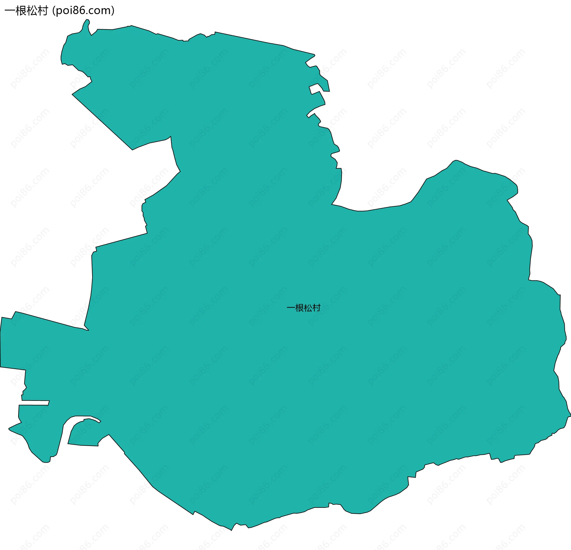 一根松村边界地图