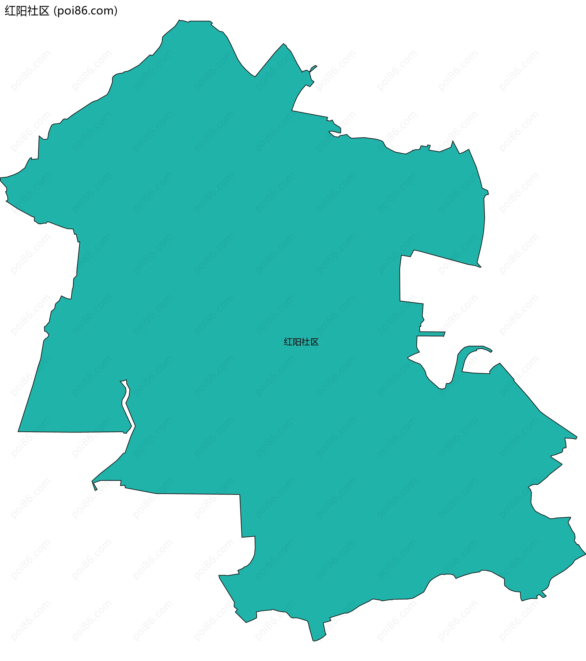 红阳社区边界地图