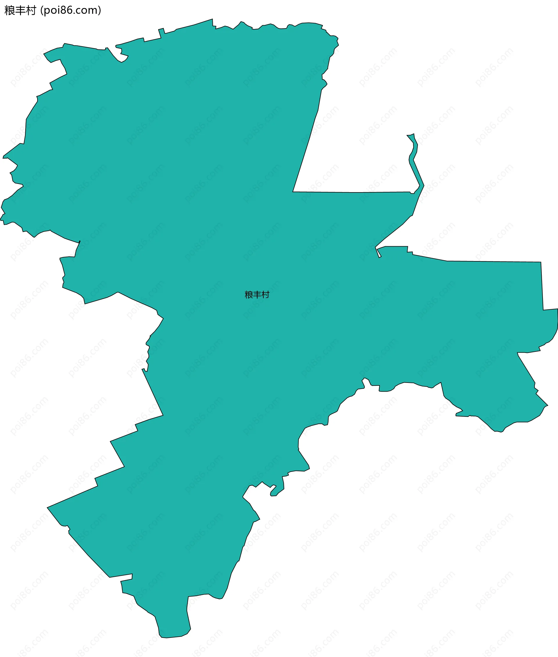 粮丰村边界地图