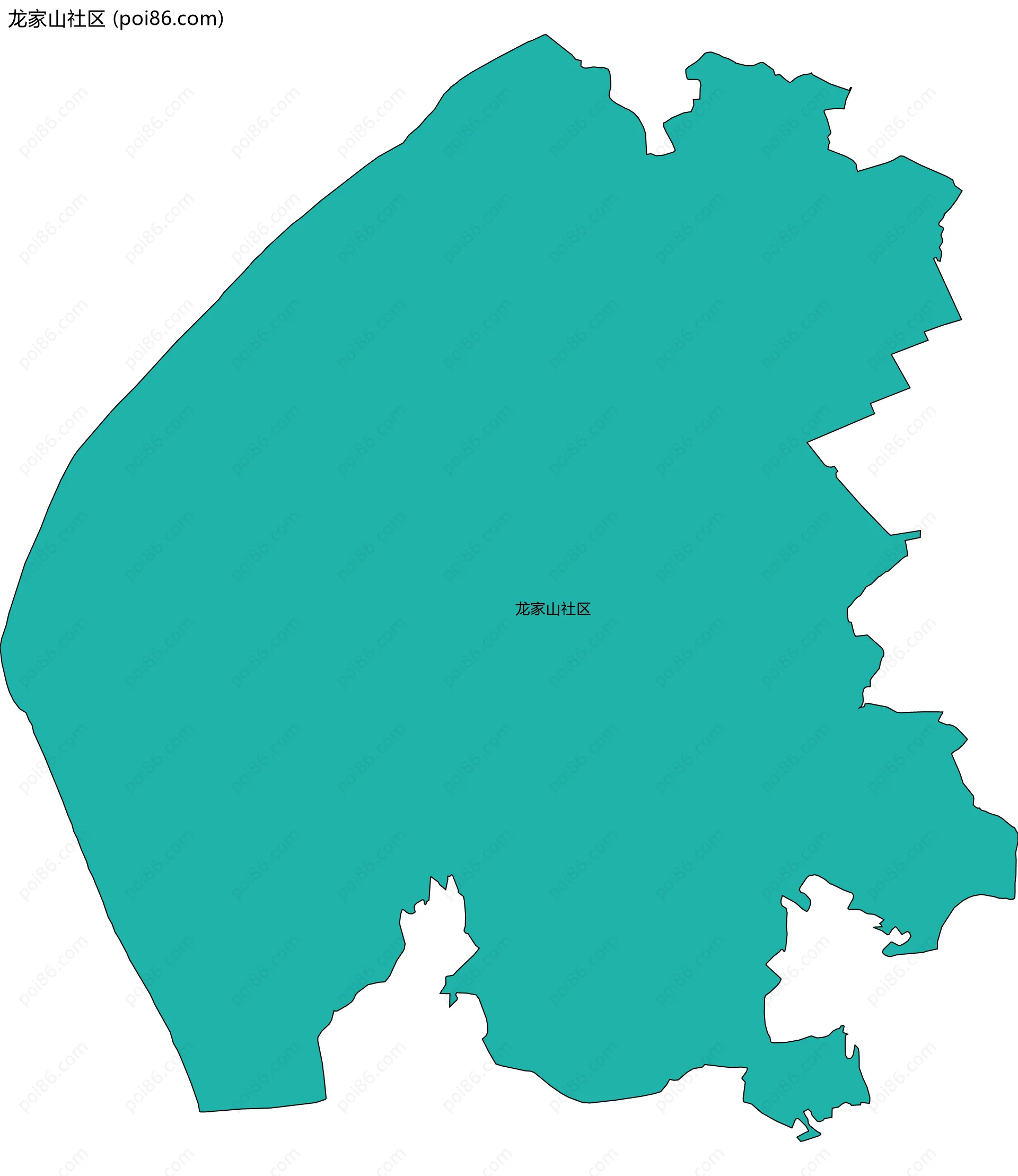 龙家山社区边界地图