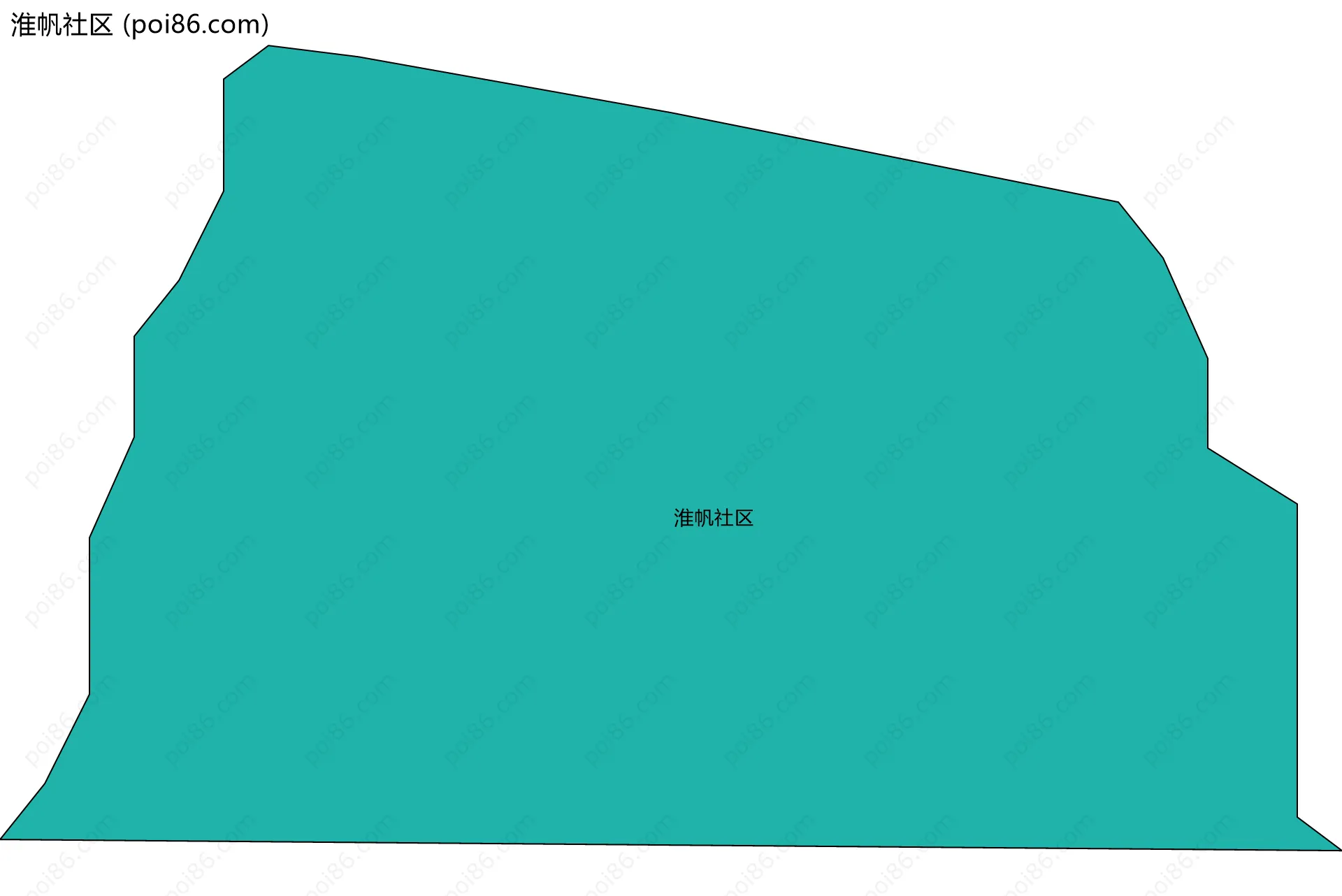 淮帆社区边界地图