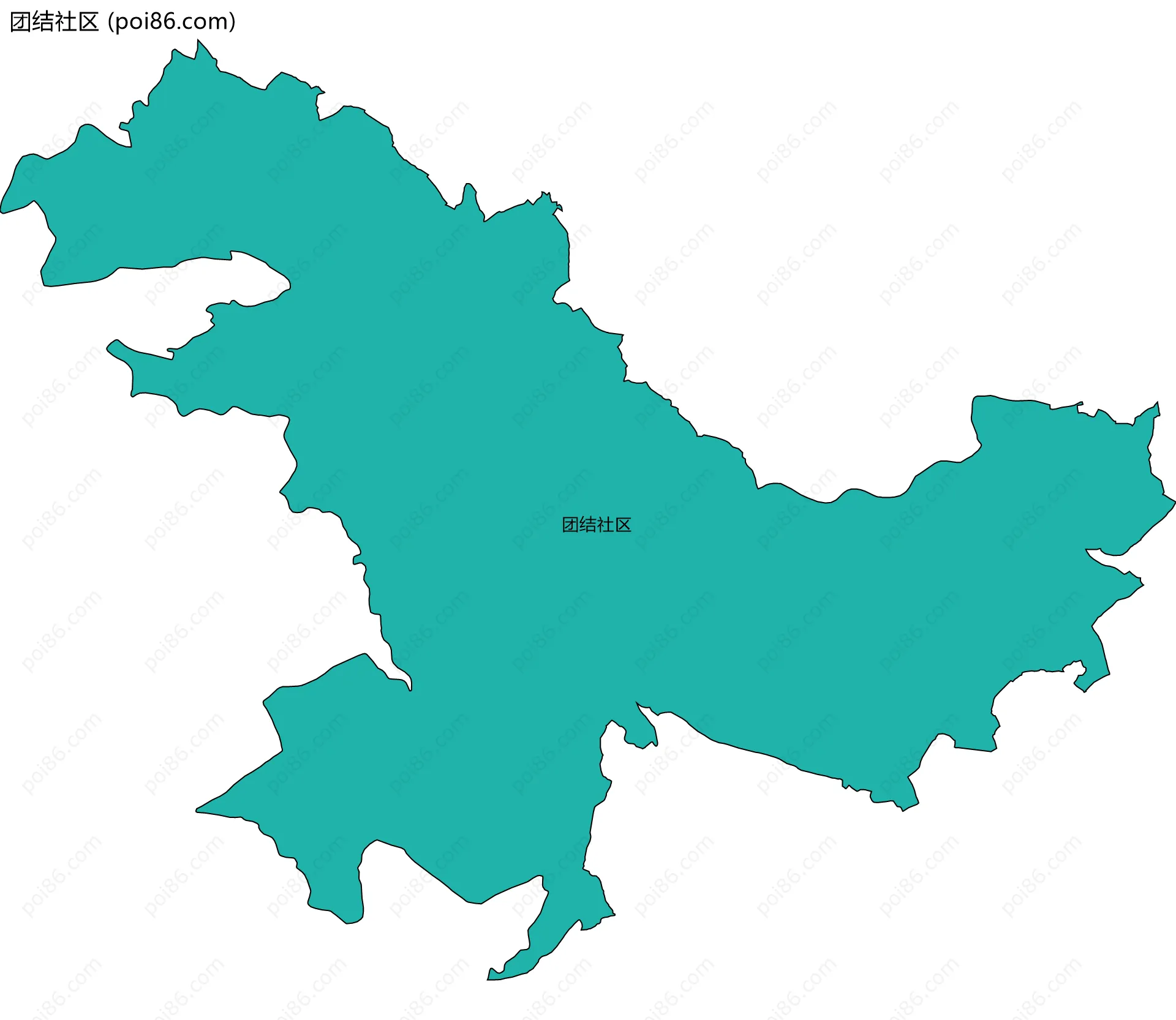 团结社区边界地图