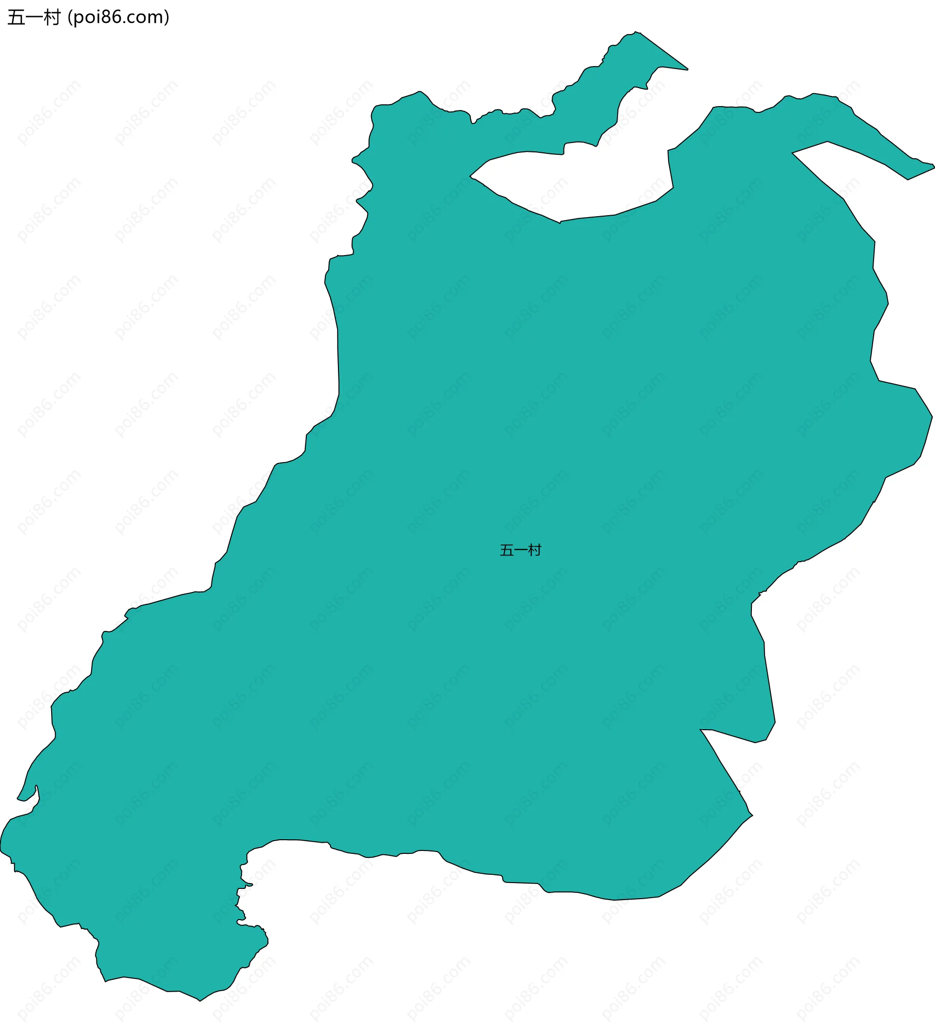 五一村边界地图