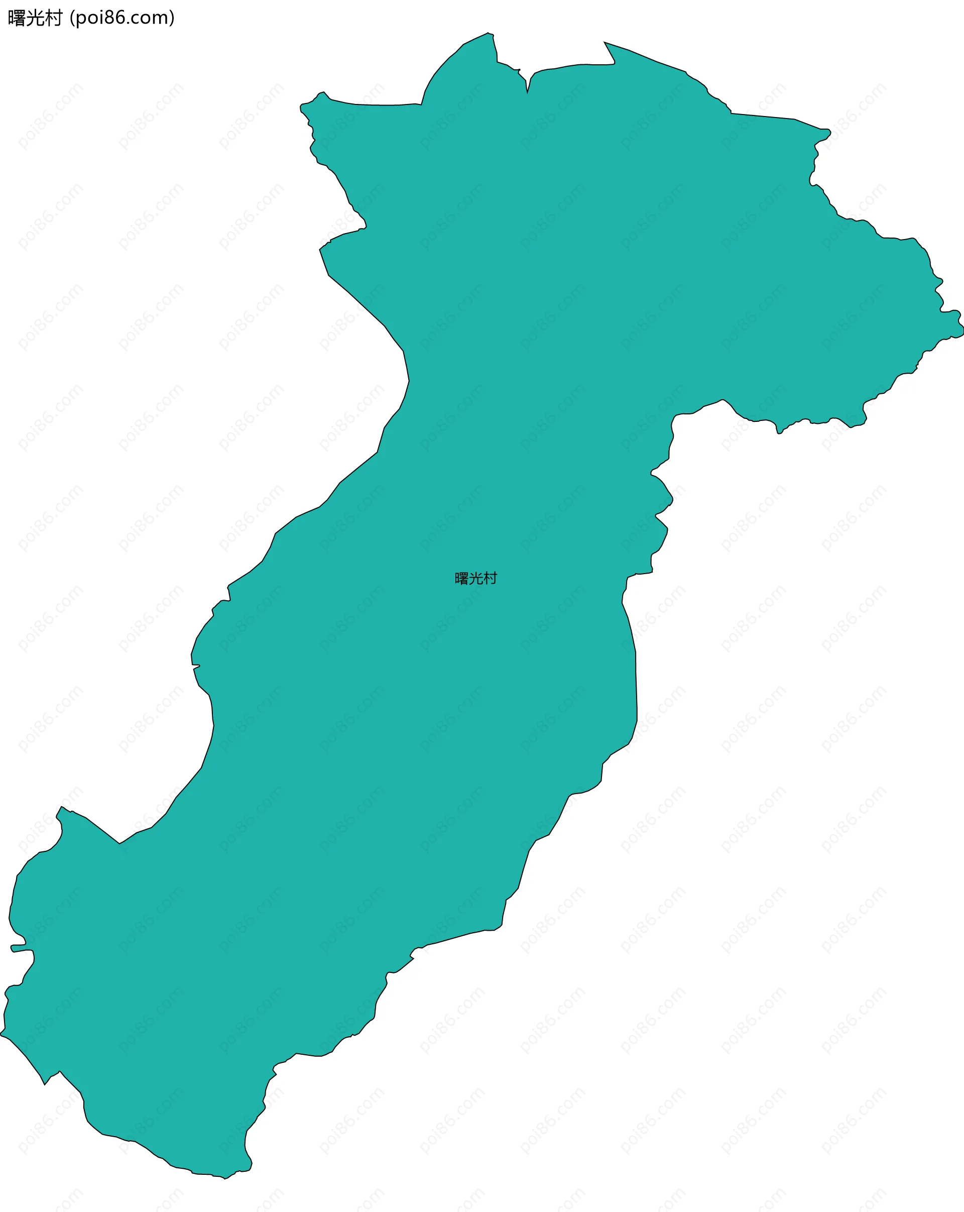 曙光村边界地图