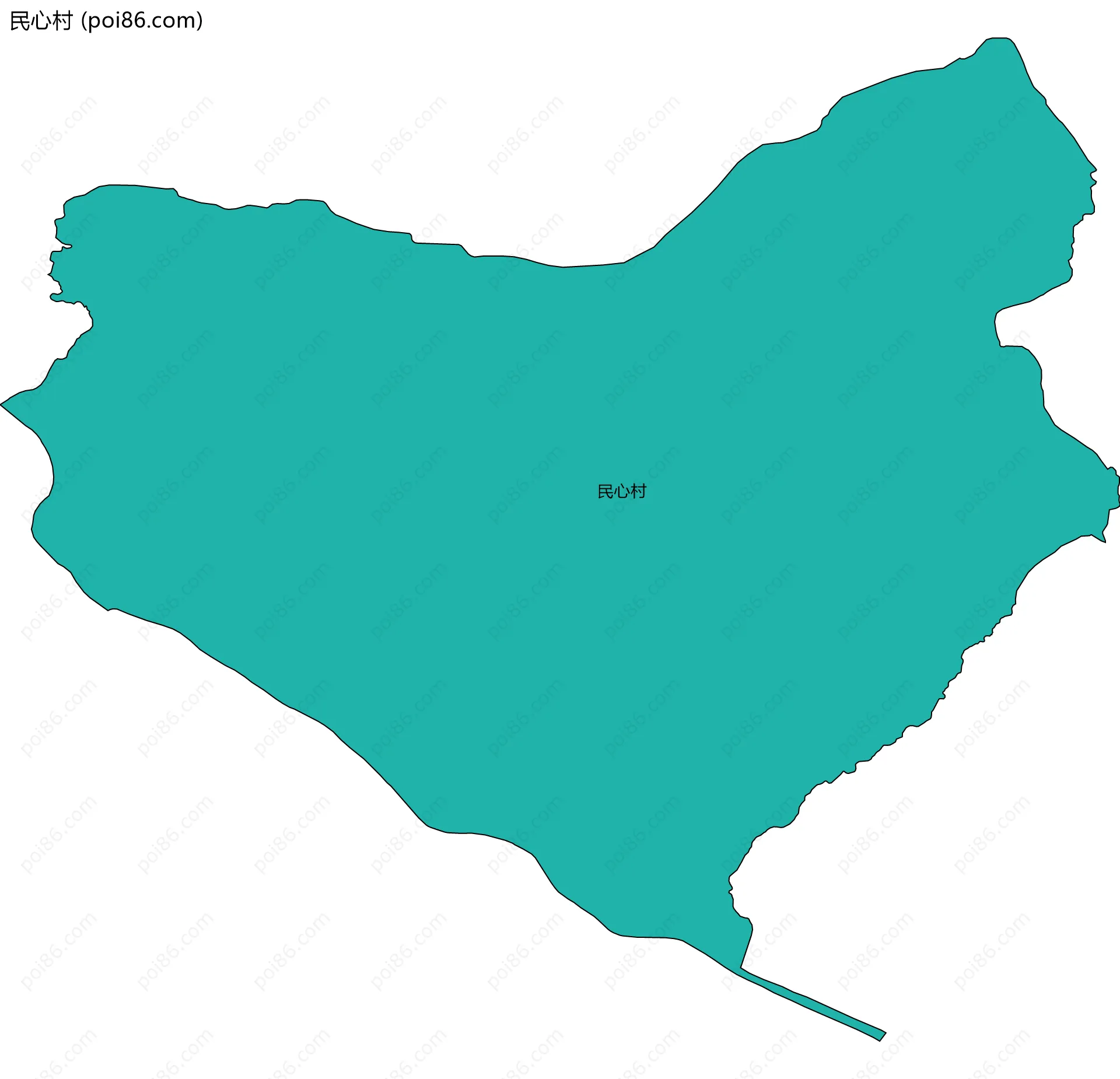 民心村边界地图