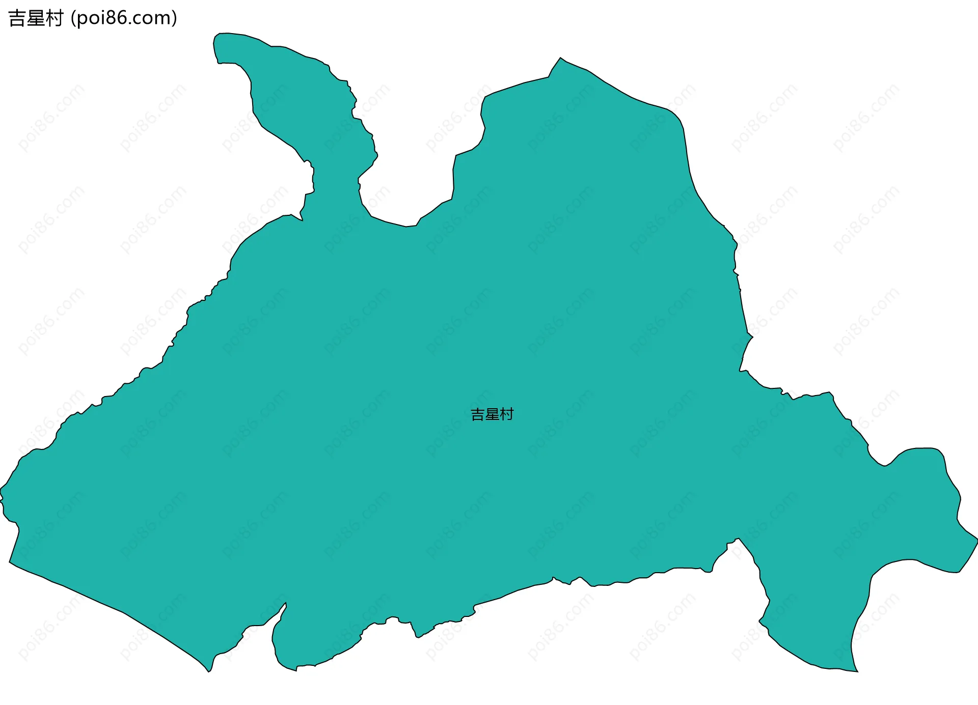 吉星村边界地图