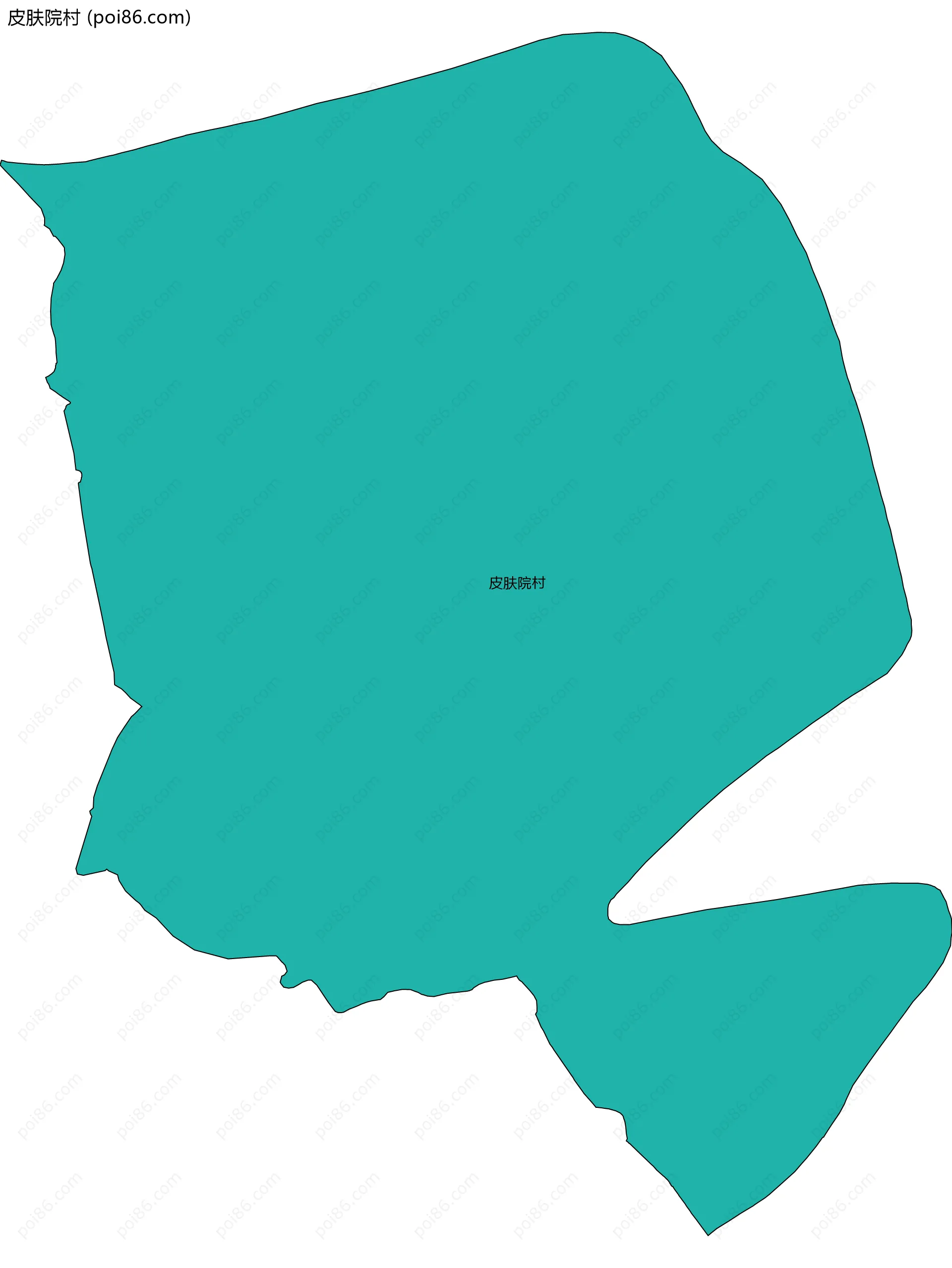 皮肤院村边界地图