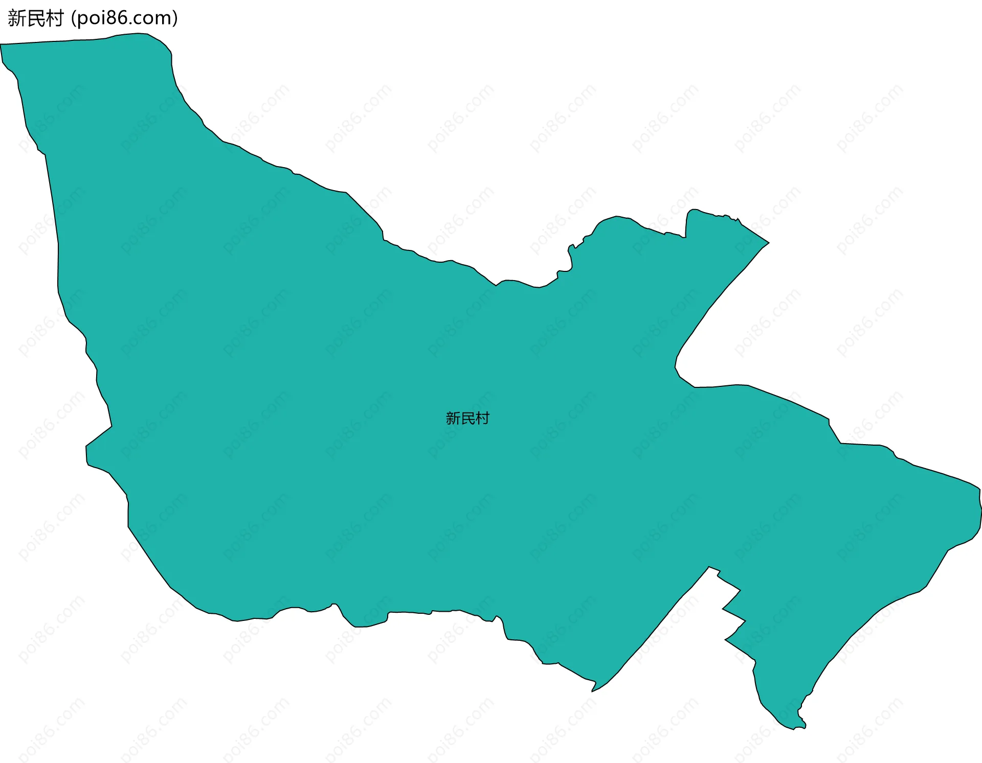 新民村边界地图