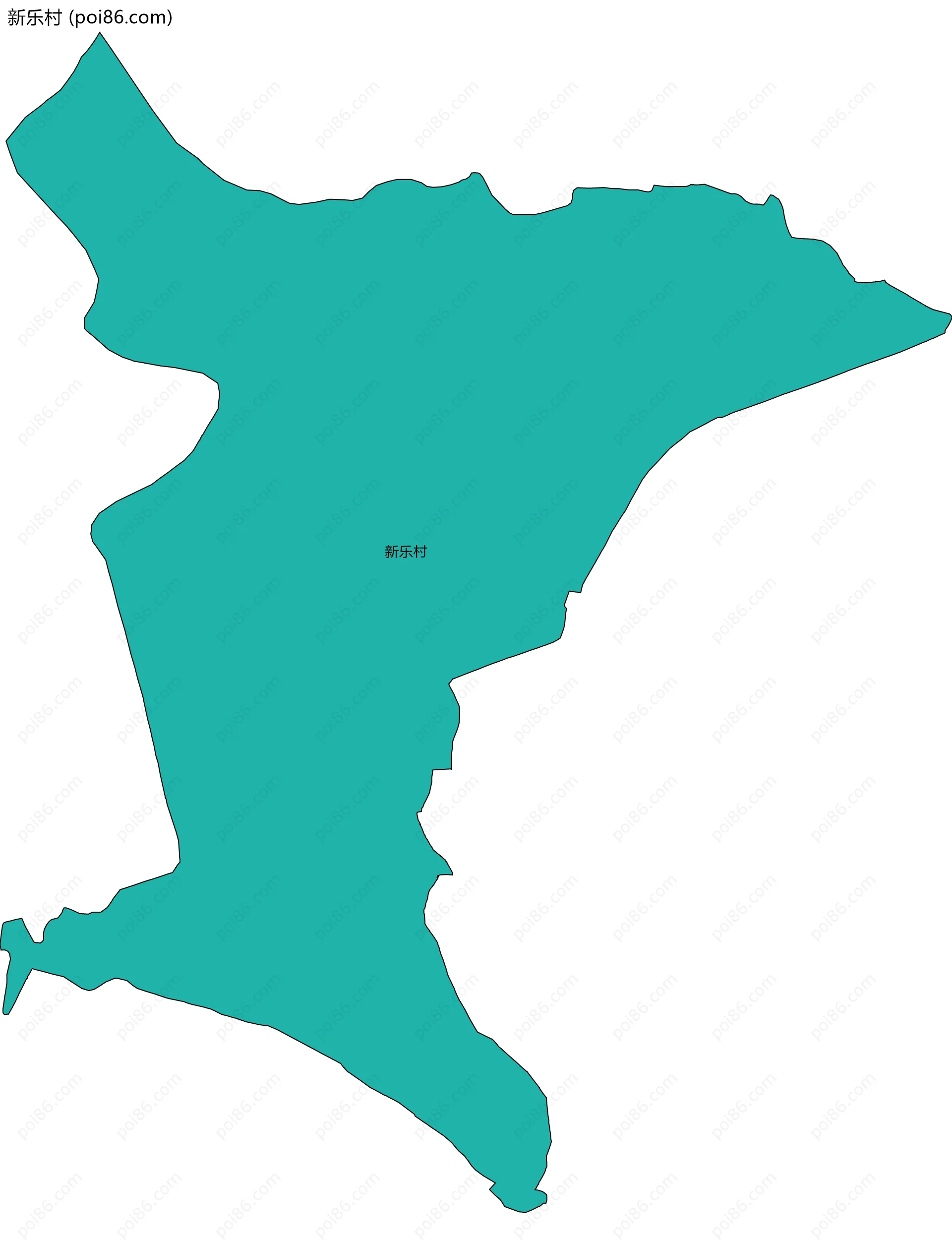 新乐村边界地图