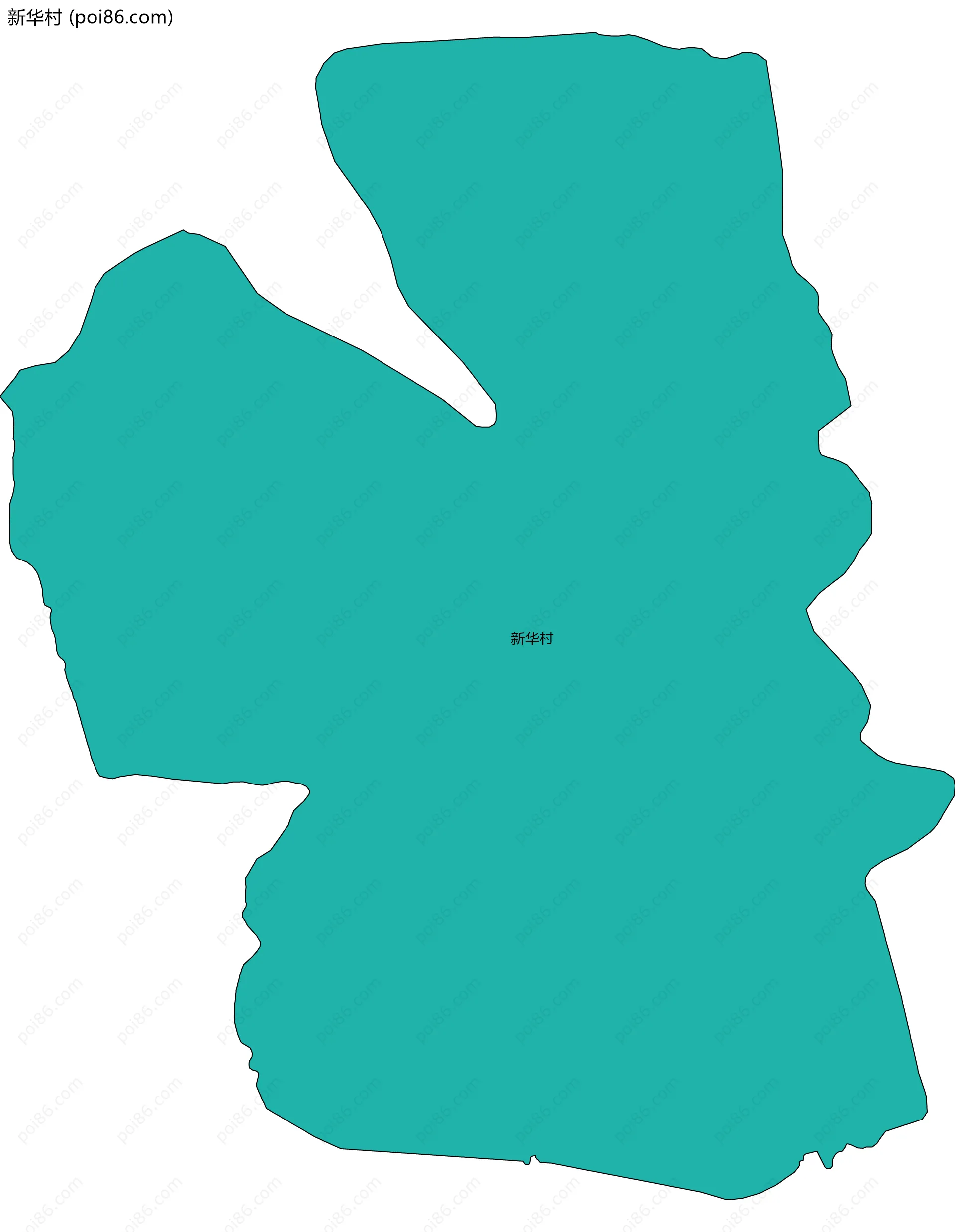 新华村边界地图