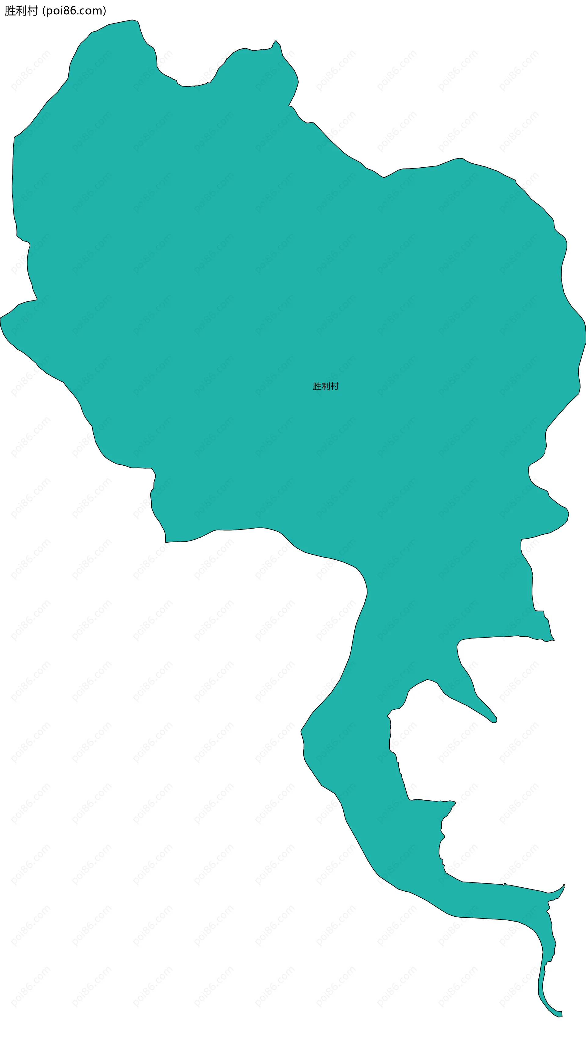 胜利村边界地图