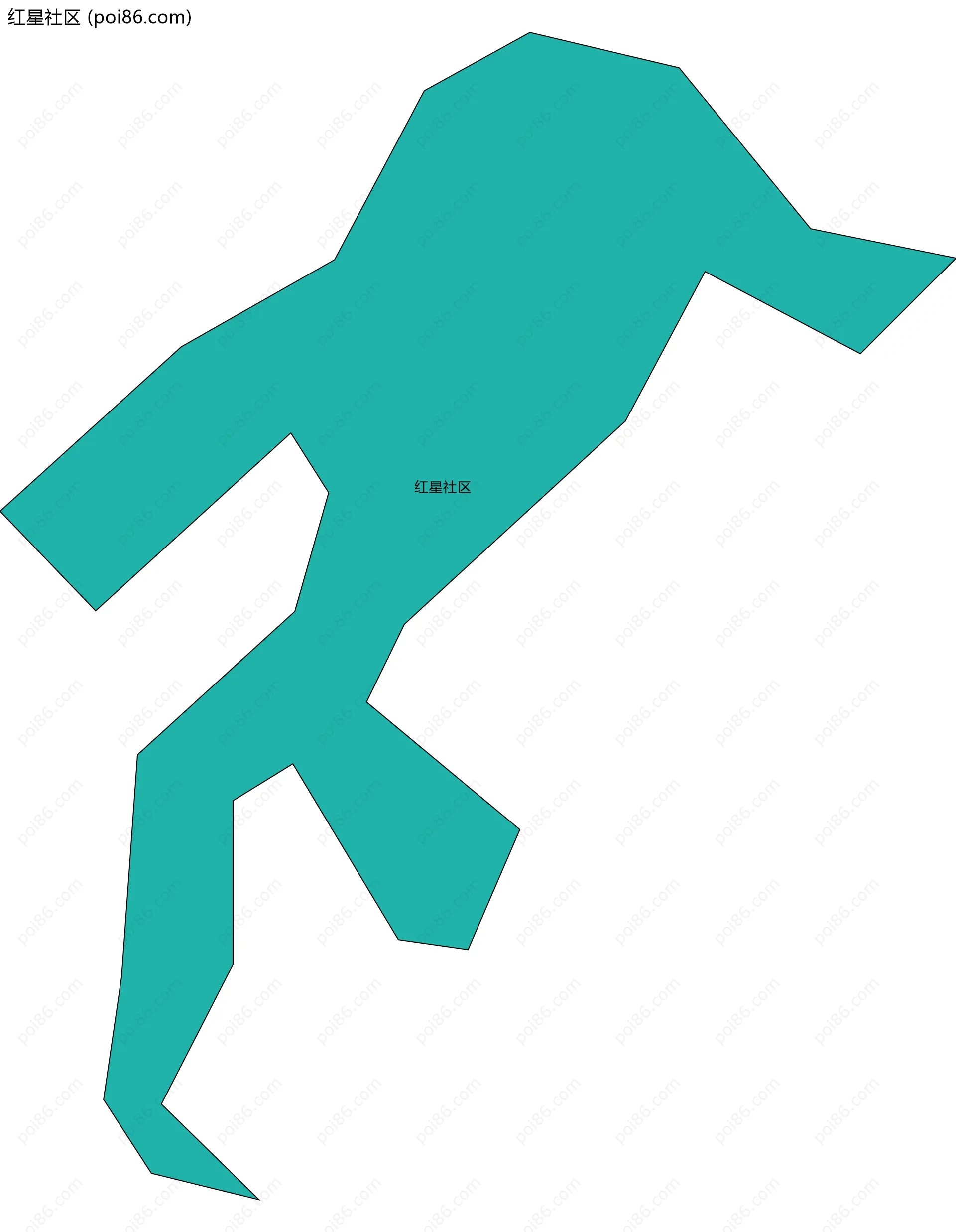 红星社区边界地图