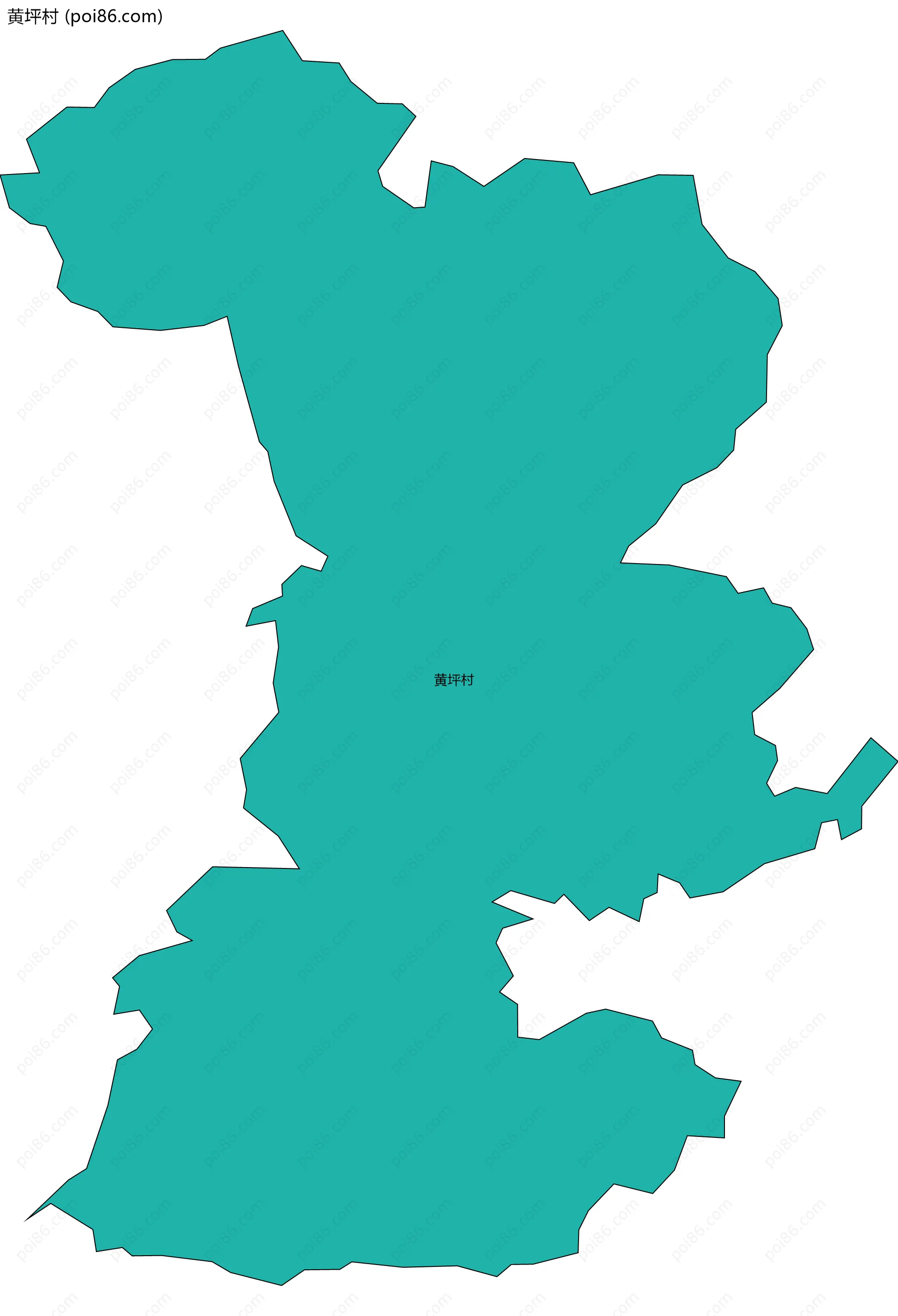 黄坪村边界地图