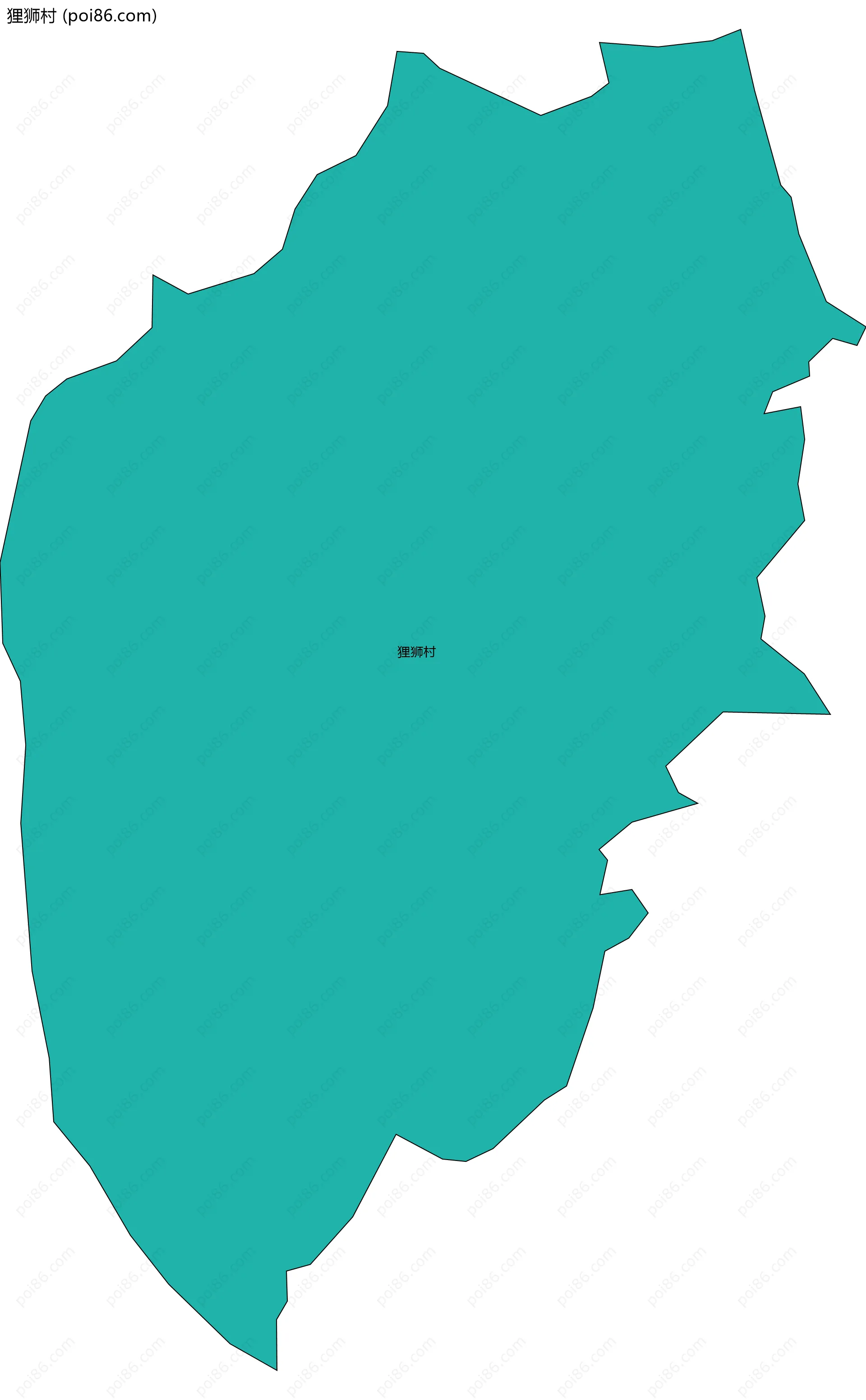 狸狮村边界地图