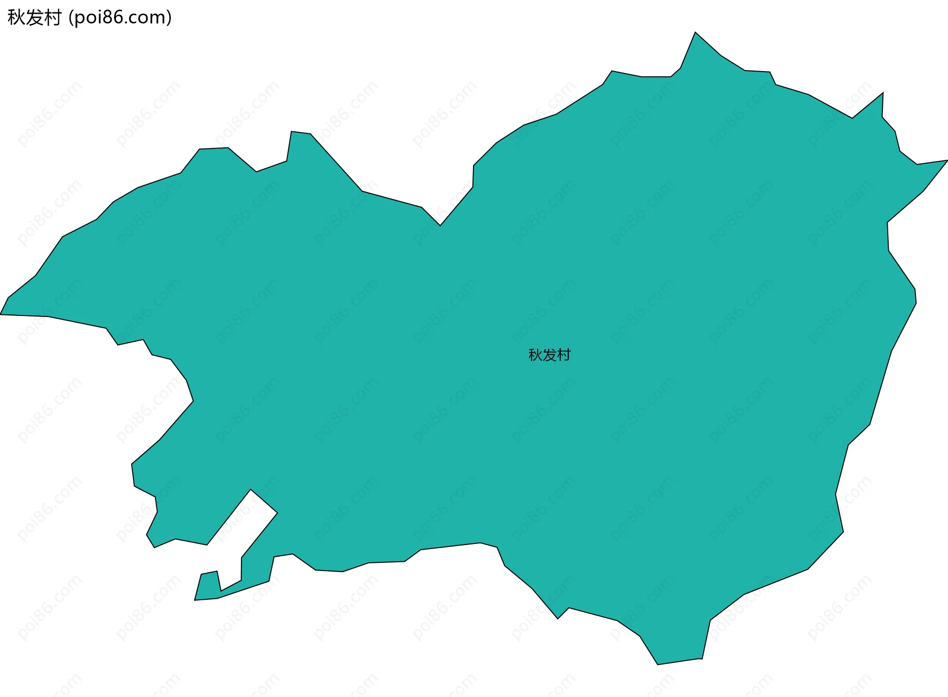 秋发村边界地图