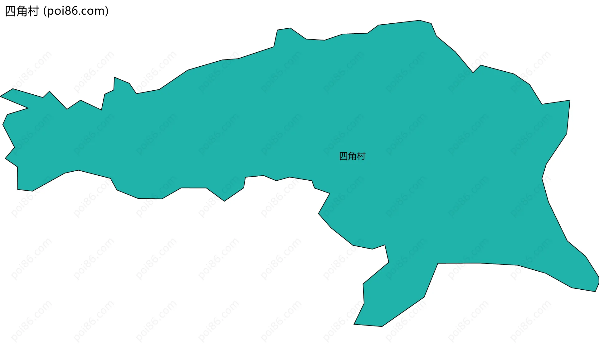 四角村边界地图