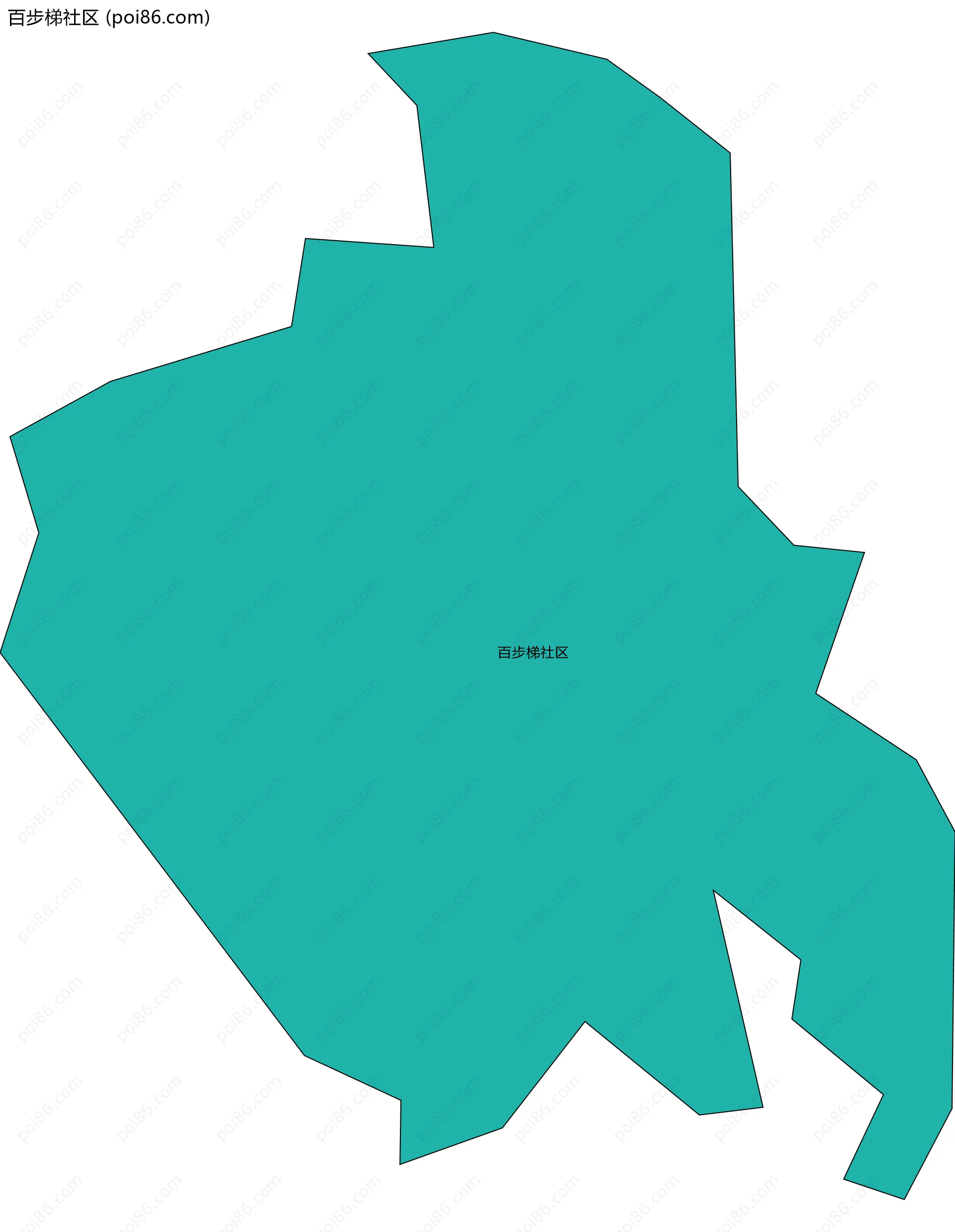 百步梯社区边界地图