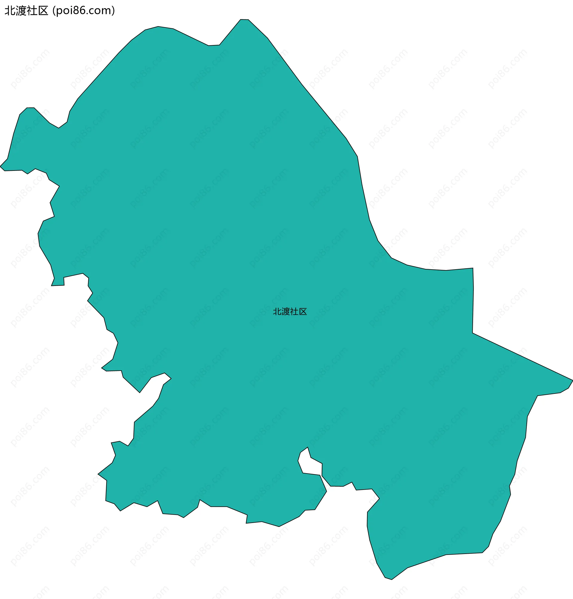 北渡社区边界地图