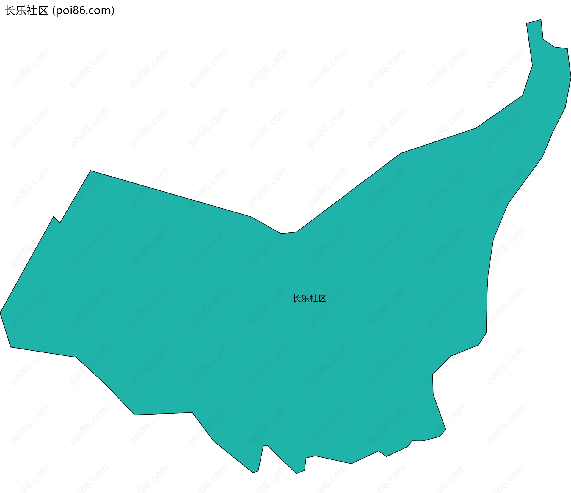 长乐社区边界地图
