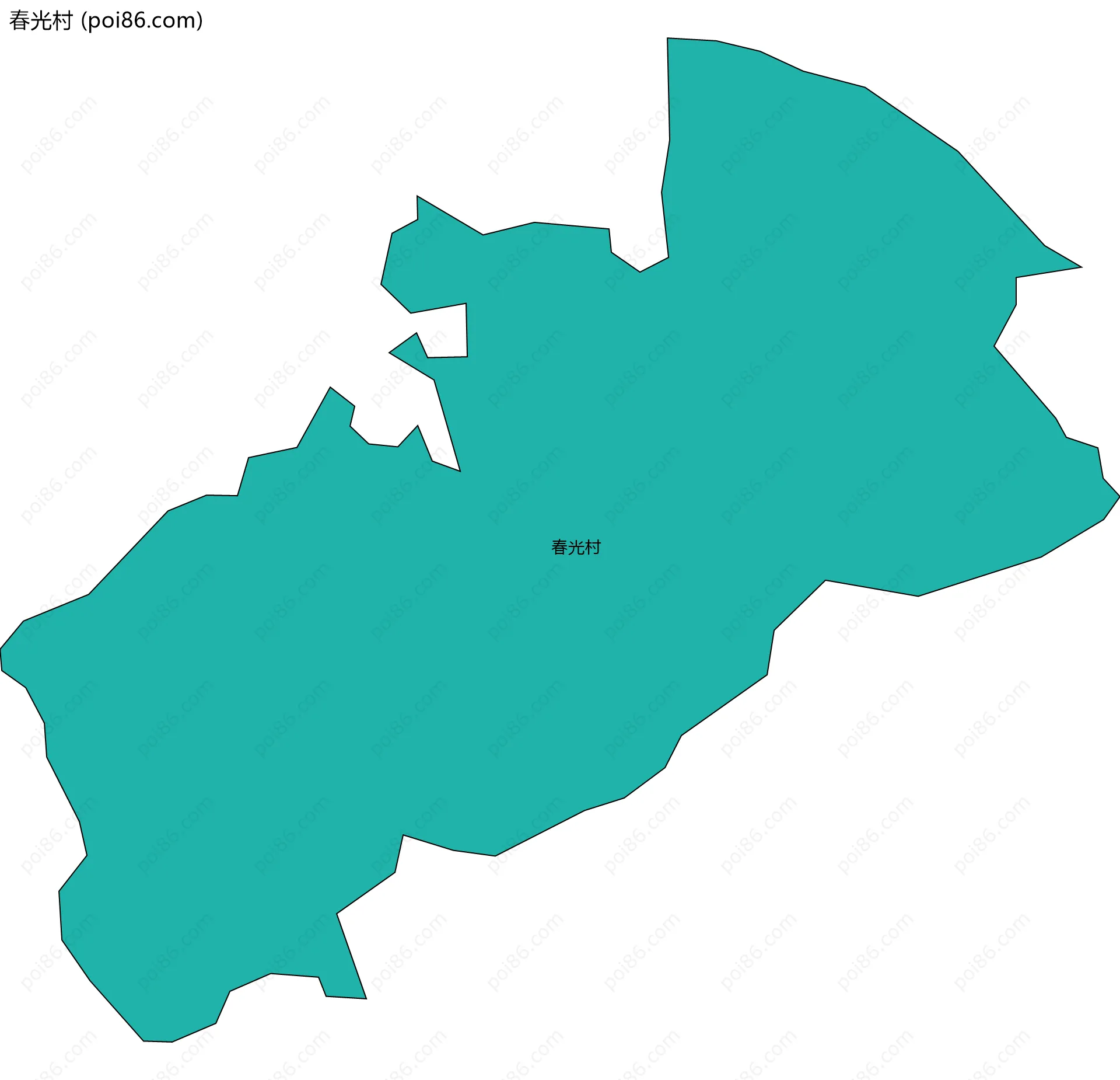 春光村边界地图