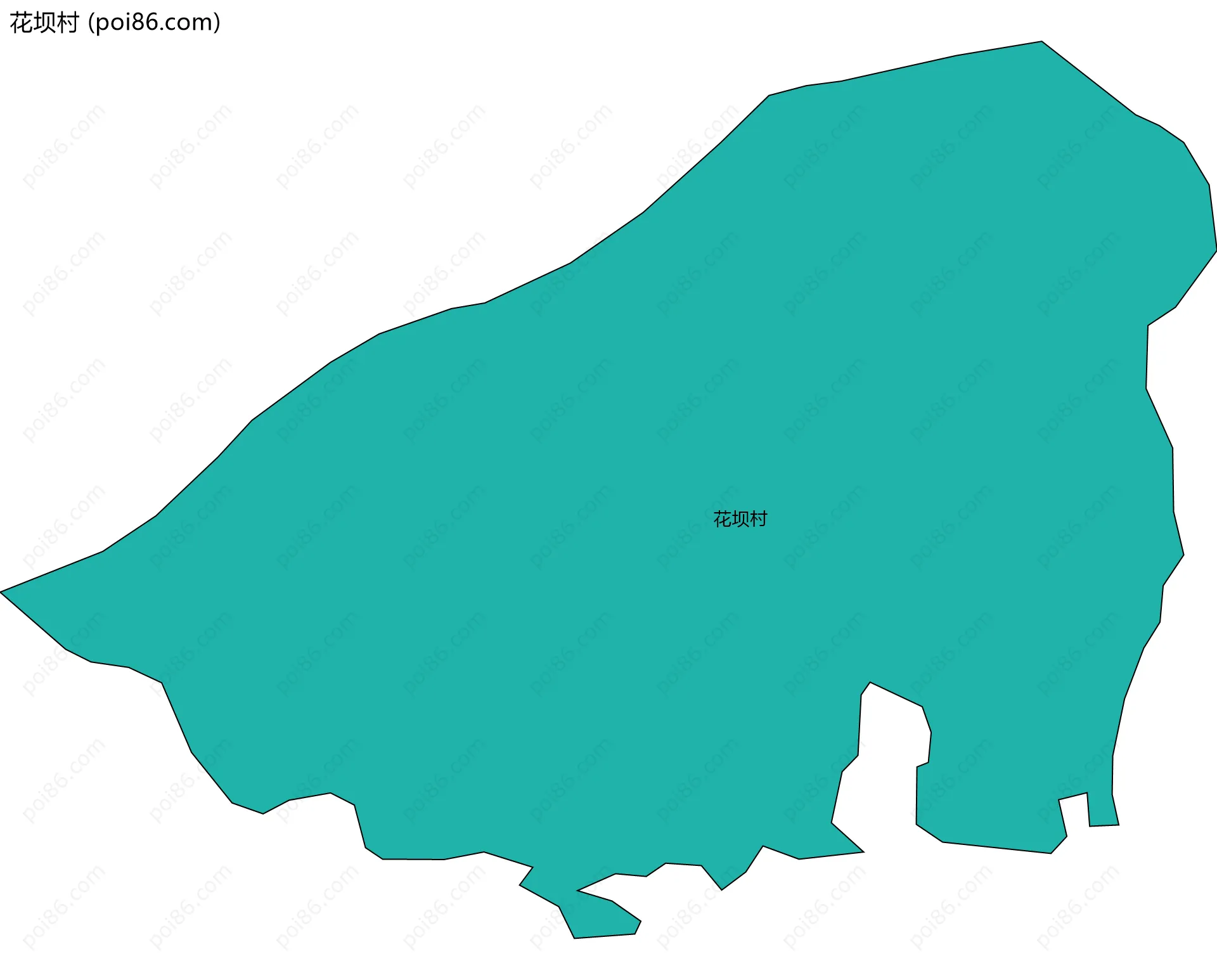 花坝村边界地图