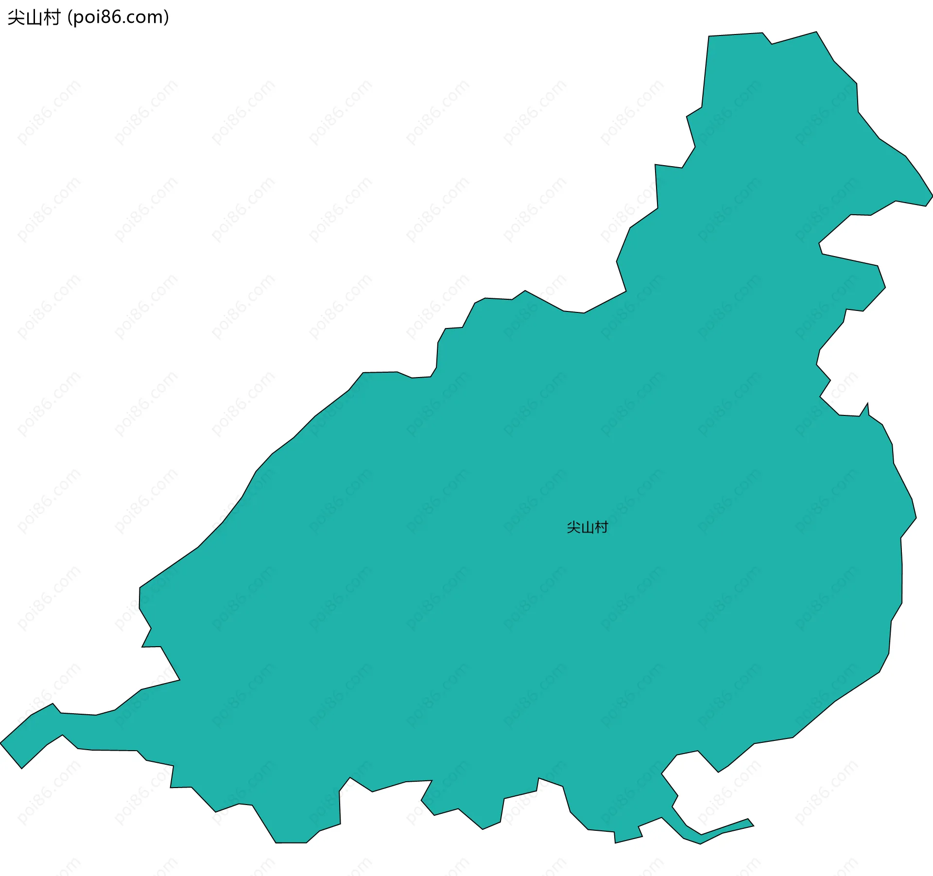 尖山村边界地图