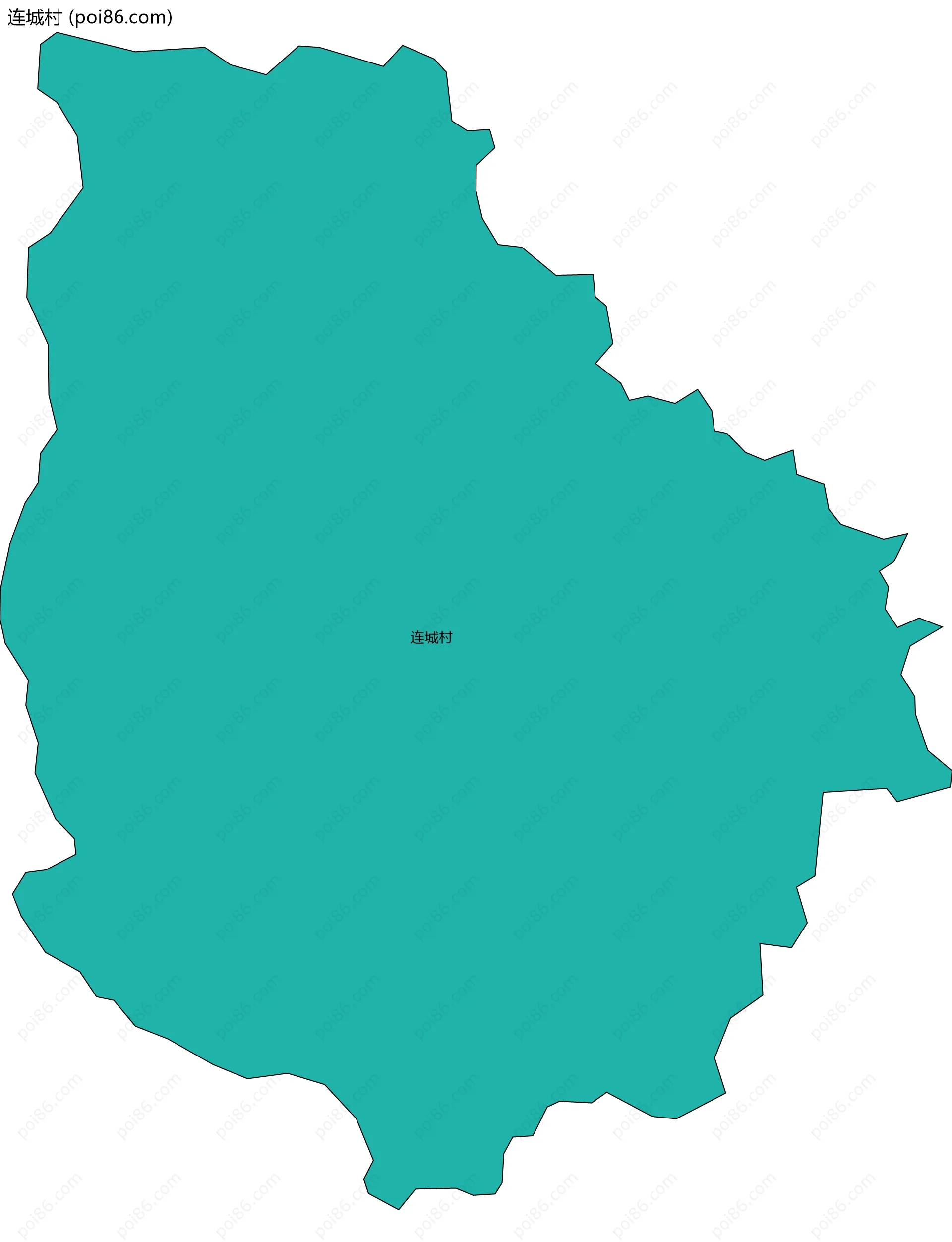 连城村边界地图