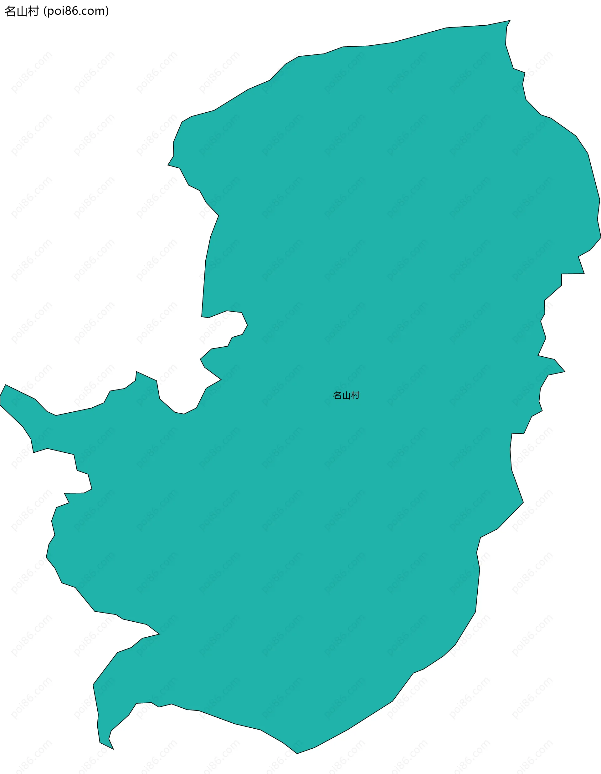 名山村边界地图