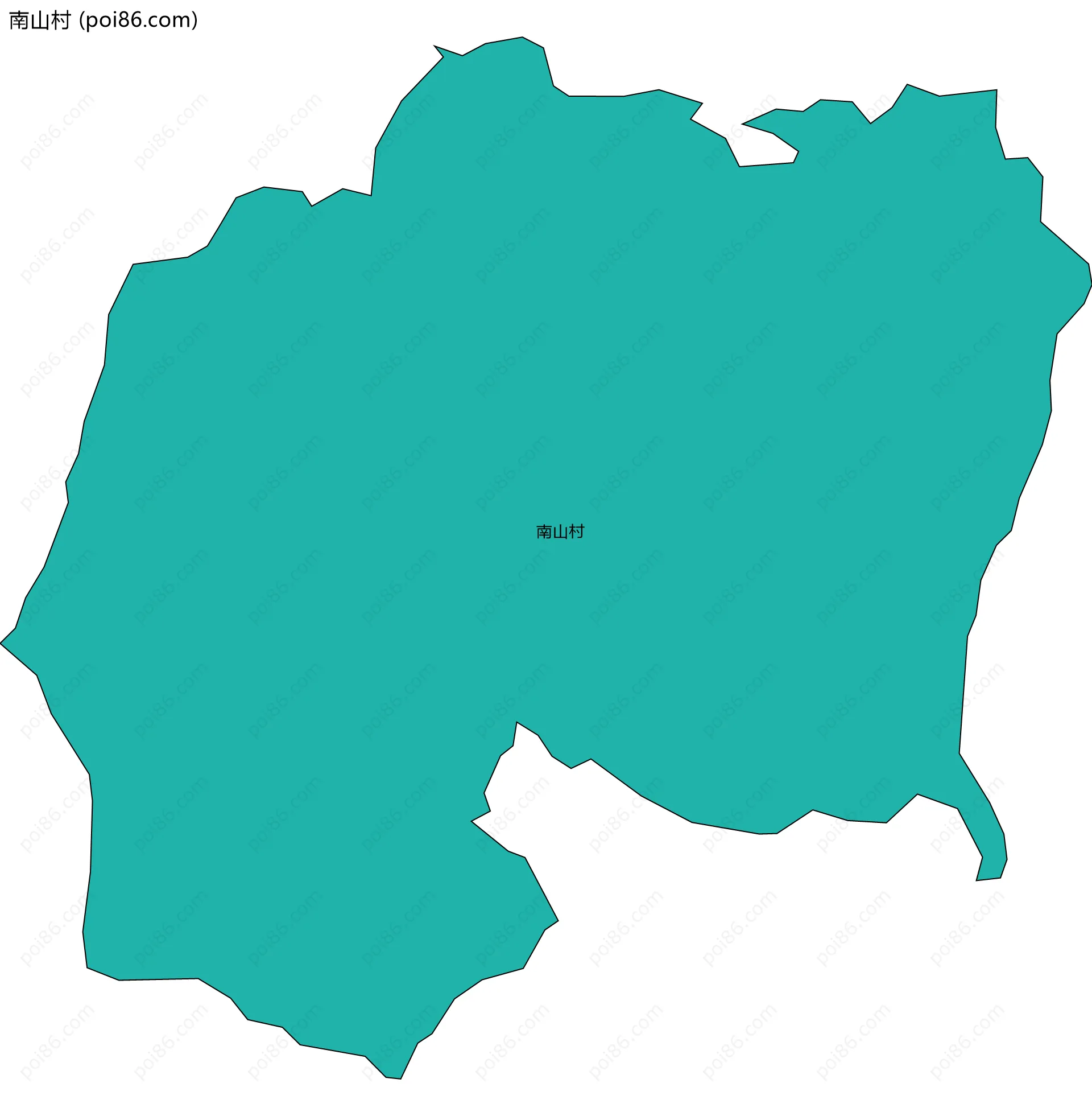 南山村边界地图