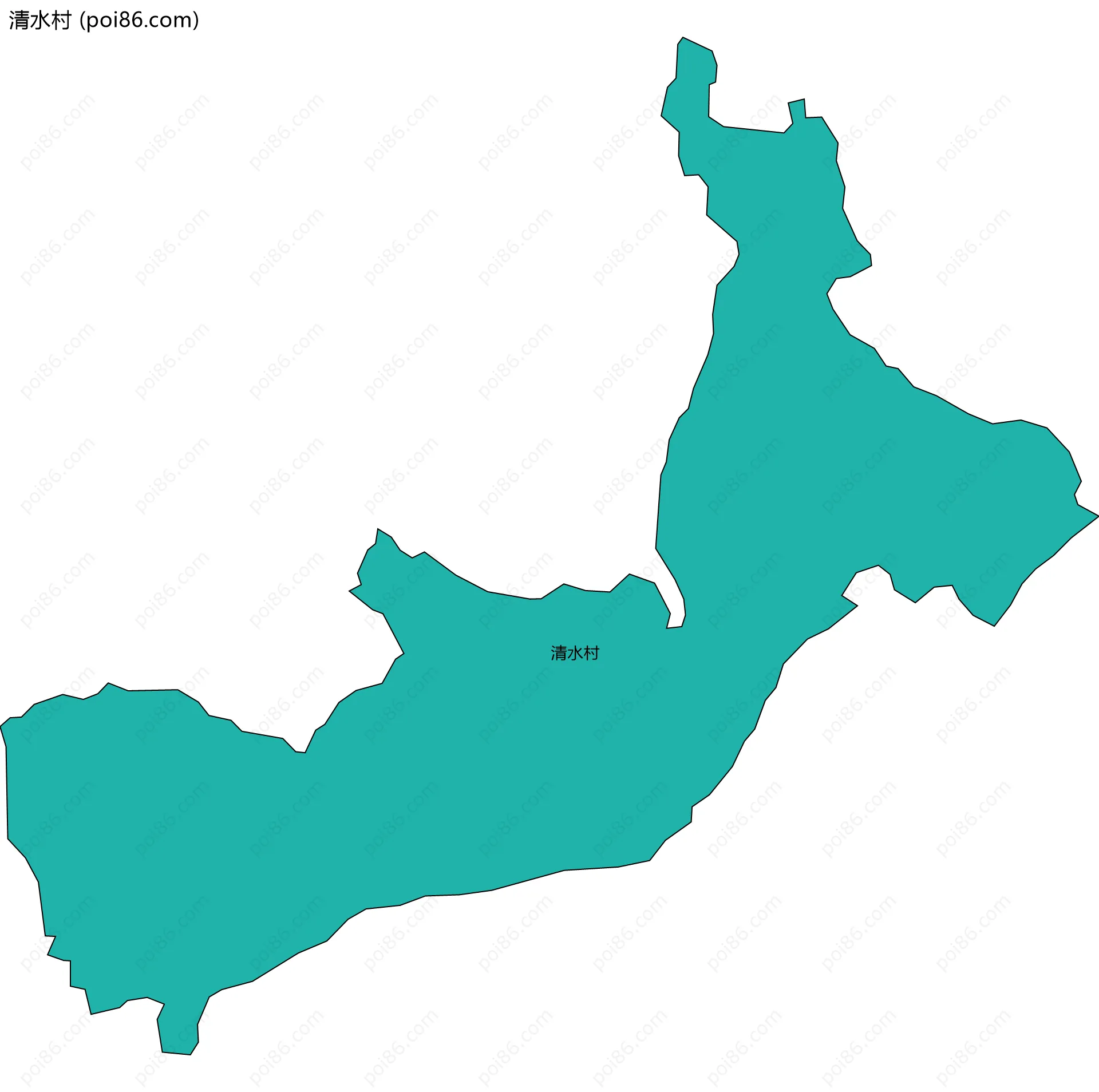 清水村边界地图