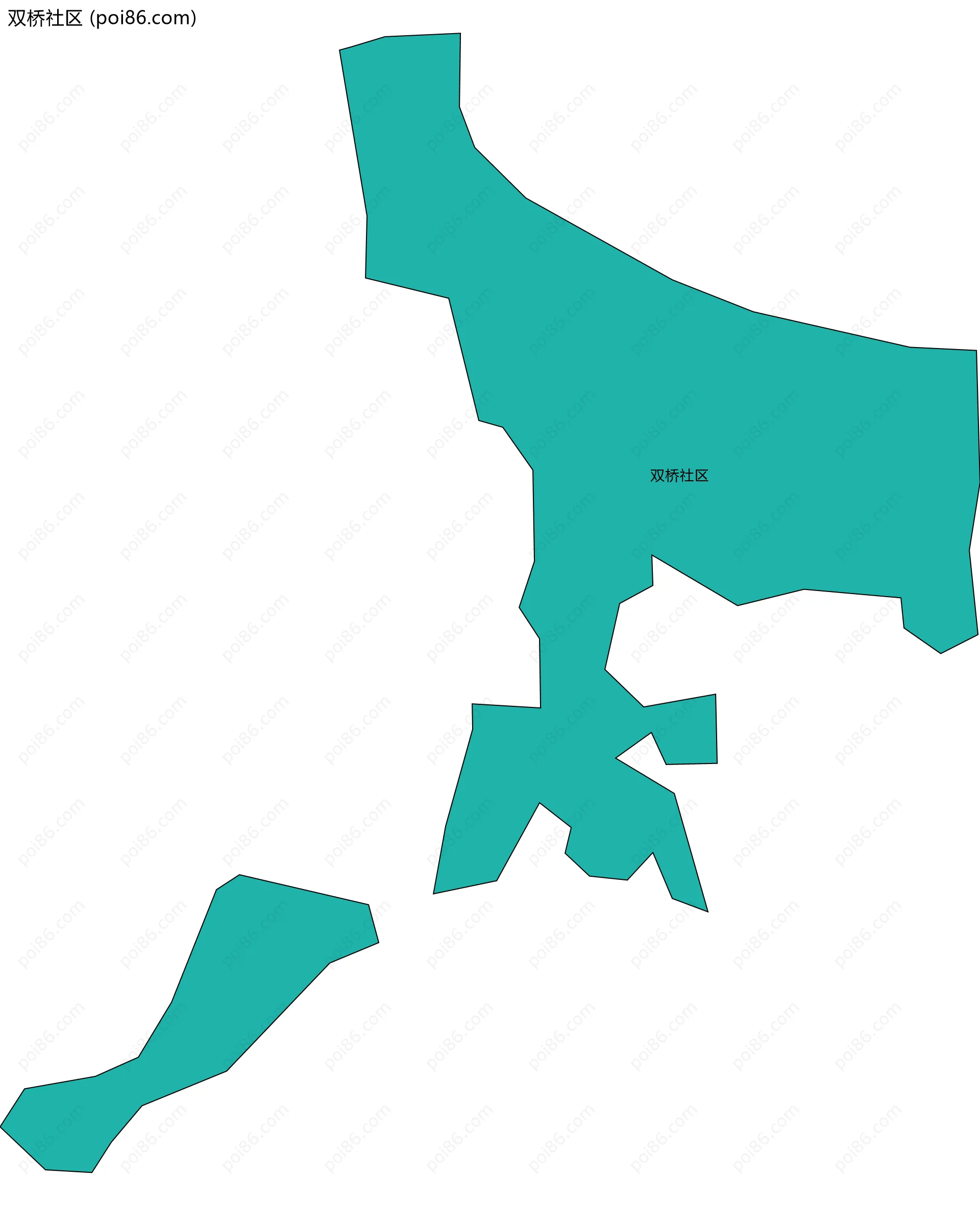 双桥社区边界地图